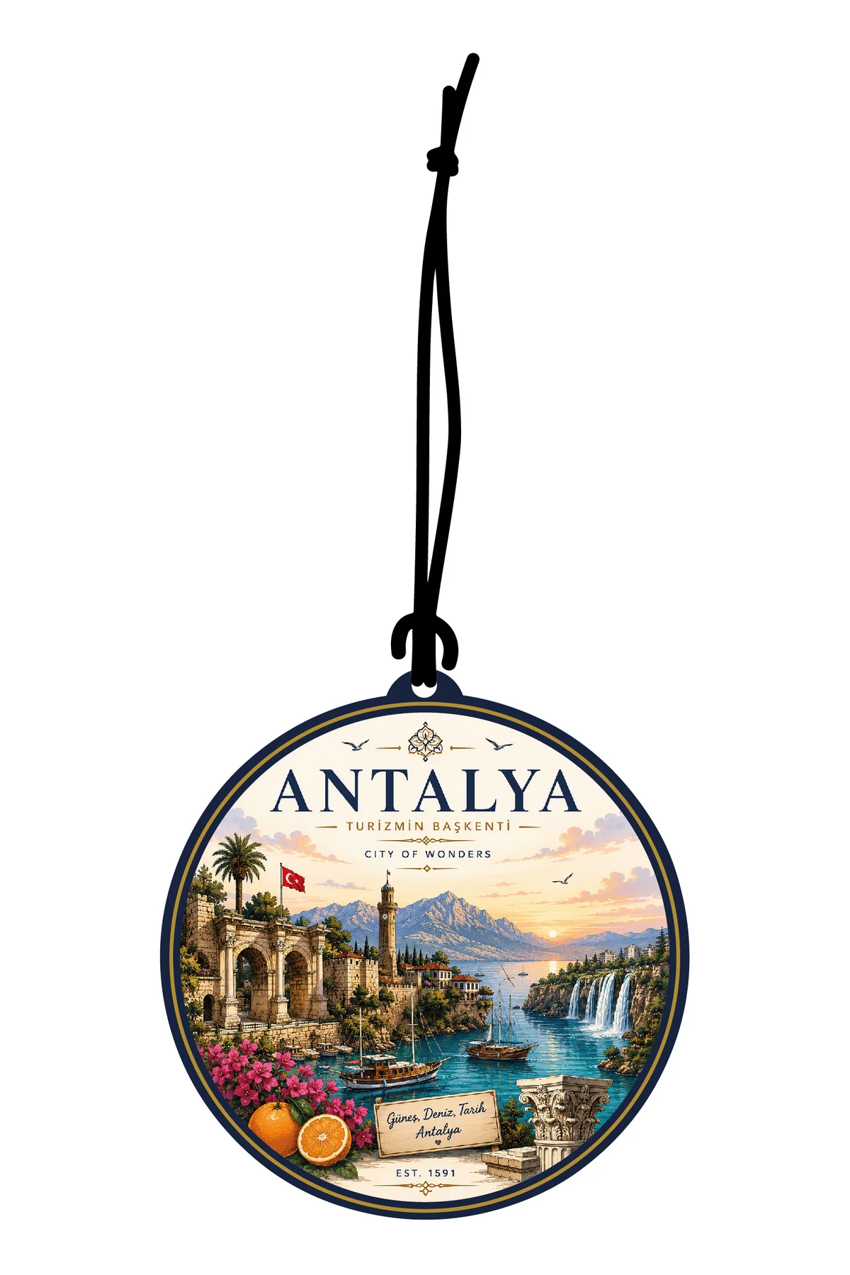 Antalya Şehri Tasarımlı Oto Kokusu,Araba Kokusu,Oto Aksesuarı ve 