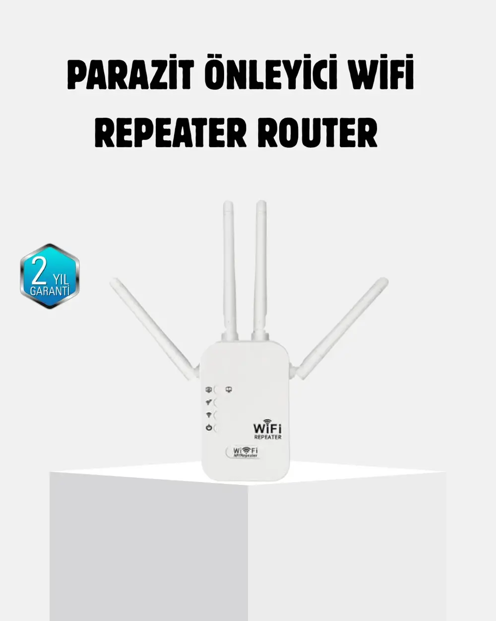 Antenli WiFi Repeater 300m2 Kapsama Alanı WPA3 Güvenlikli