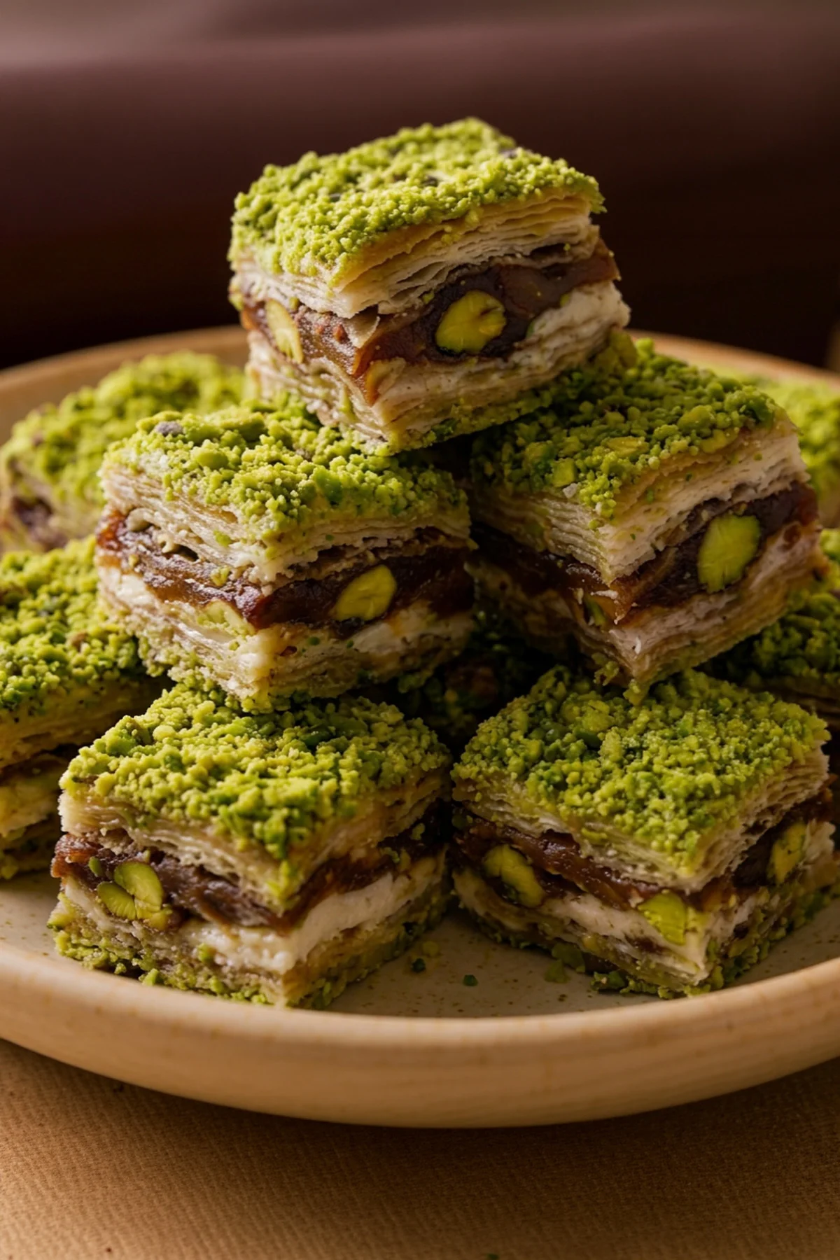 Antep Fıstıklı Katmer Lokum - 500gr - Glikoz İçermez
