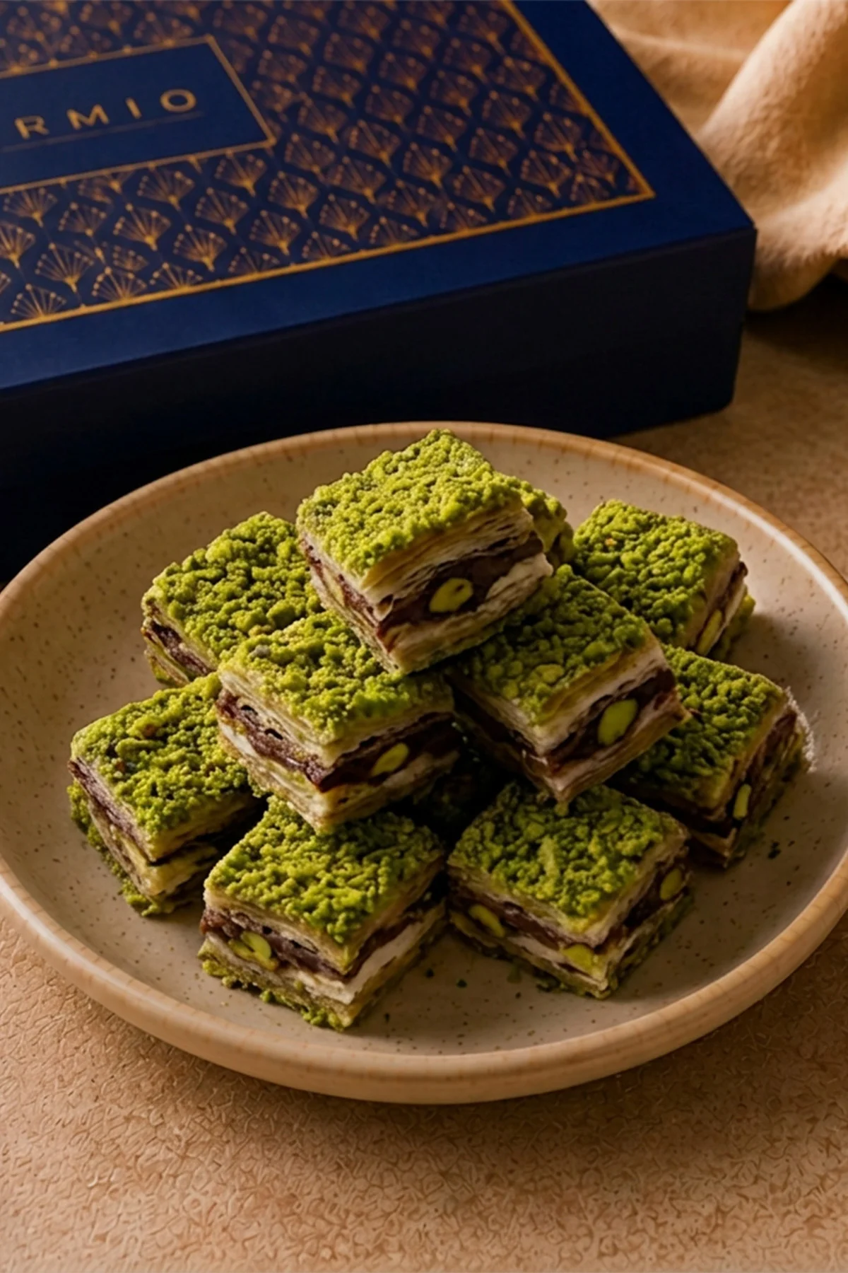Antep Fıstıklı Katmer Lokum - 1kg - Glikoz İçermez