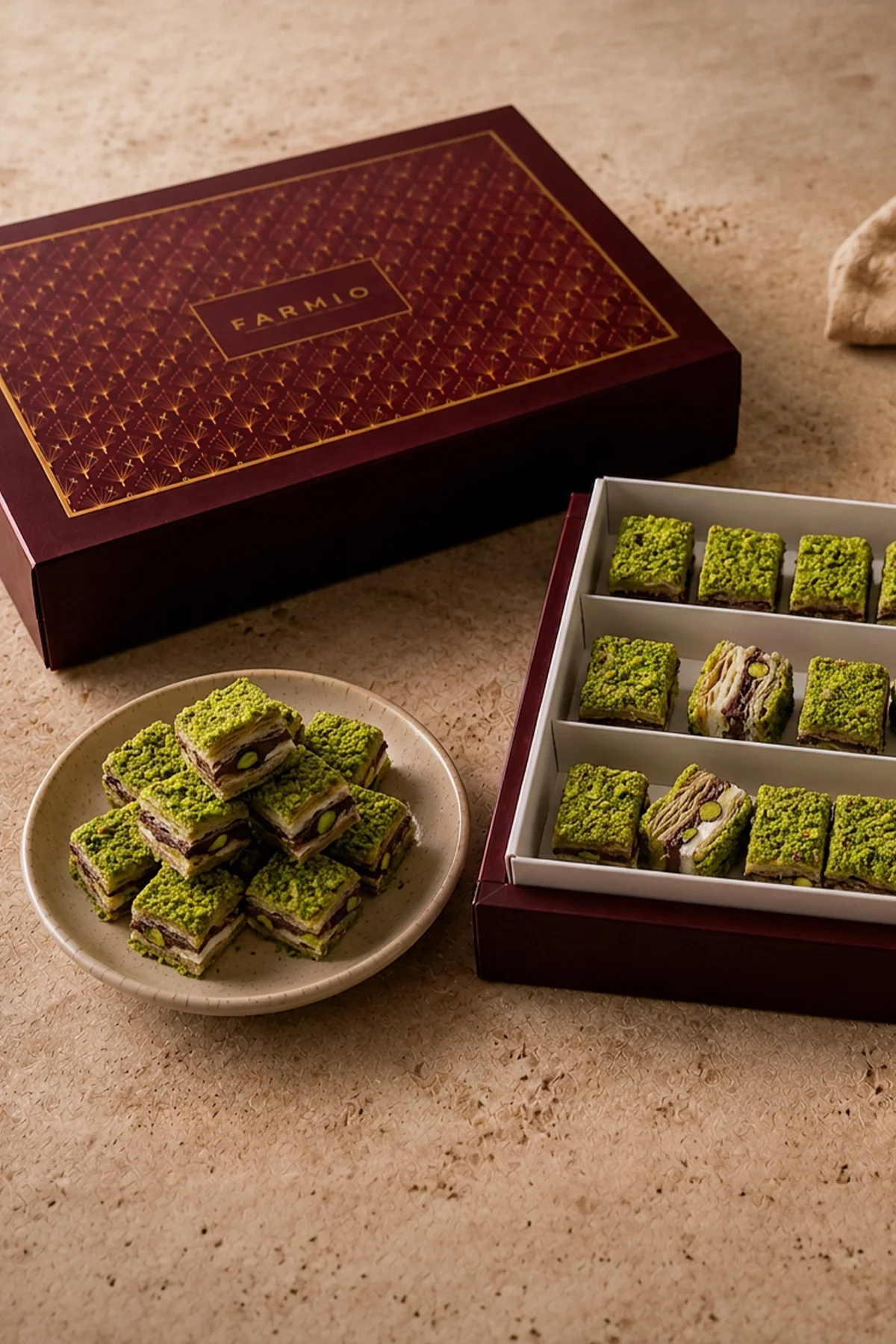 Antep Fıstıklı Katmer Lokum - 500gr - Glikoz İçermez