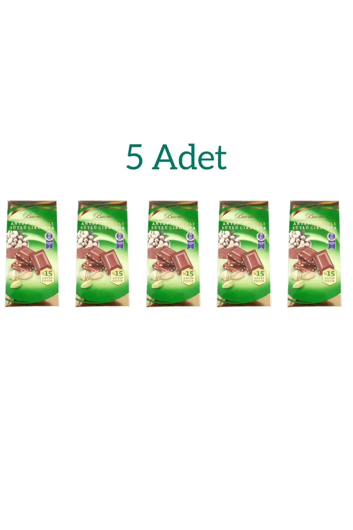 Antep Fıstıklı Sütlü Tablet Çikolata 80 gr 5 Li Paket Antep Fıstıklı Sütlü Tablet Çikolata 80 gr 5 Li Paket