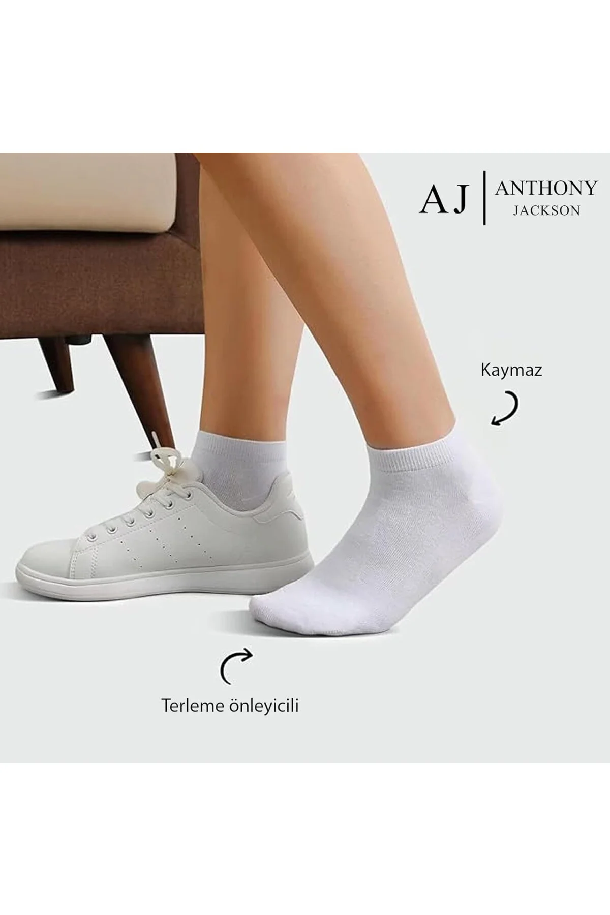 Anthony Jackson 10 Çift Kutulu BAMBU Premium Bay- Patik Çorap - B
