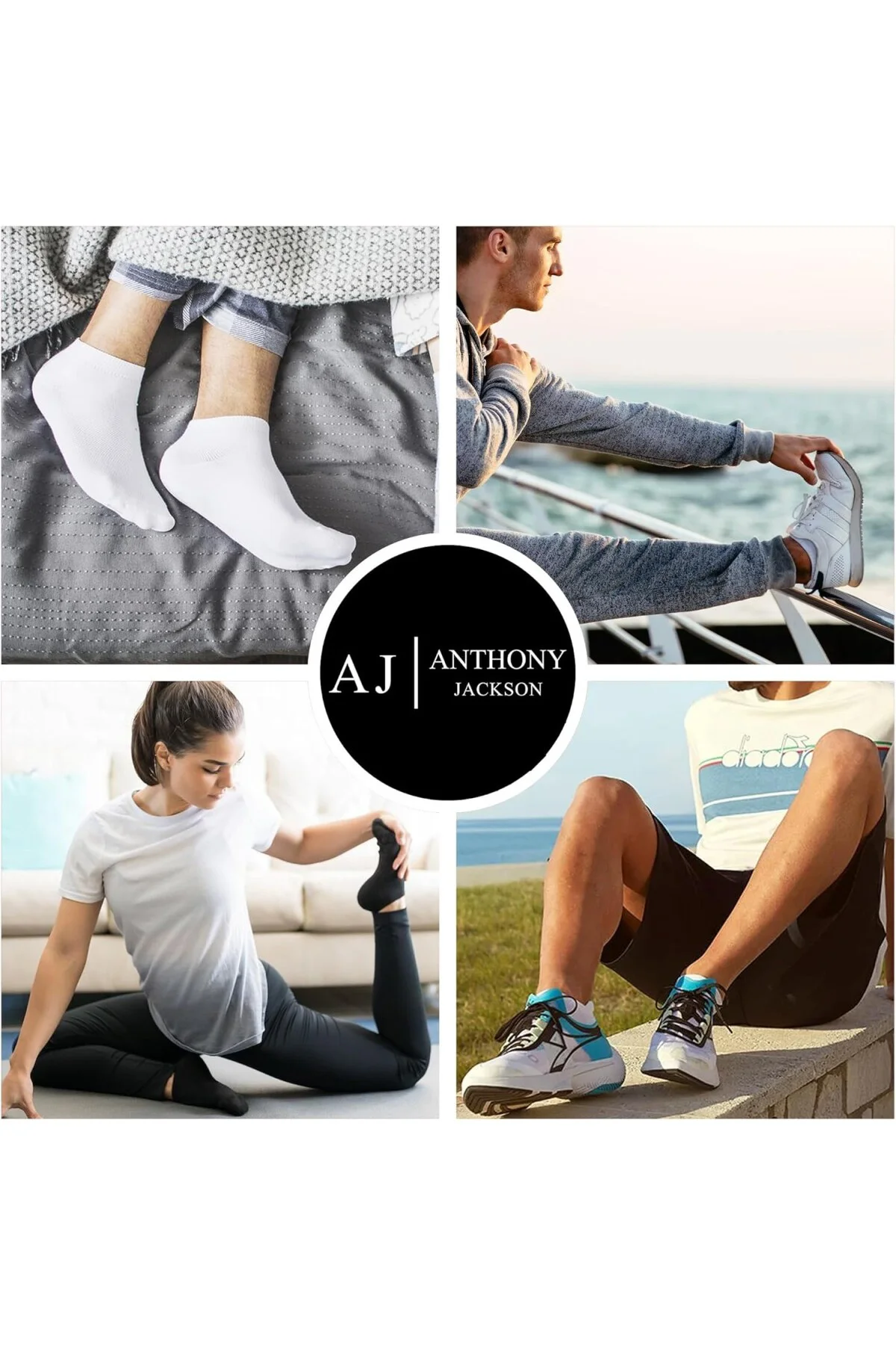 Anthony Jackson 10 Çift Kutulu BAMBU Premium Bay- Patik Çorap - B