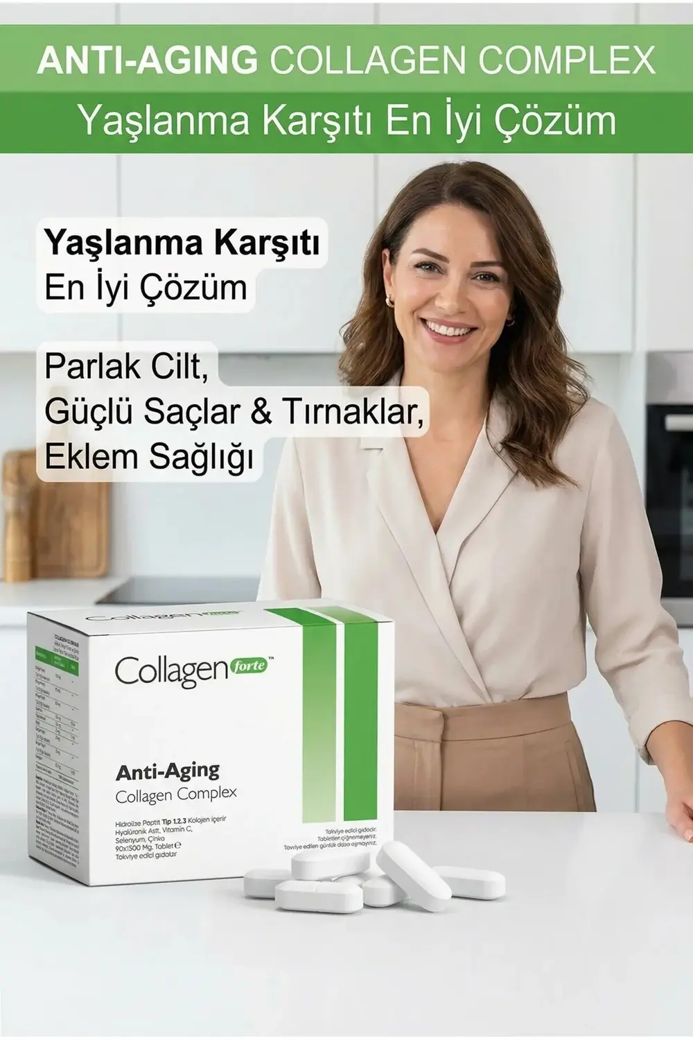 Anti-Aging Kolajen Complex & Multivitamin 1500 mg x 90 Tablet