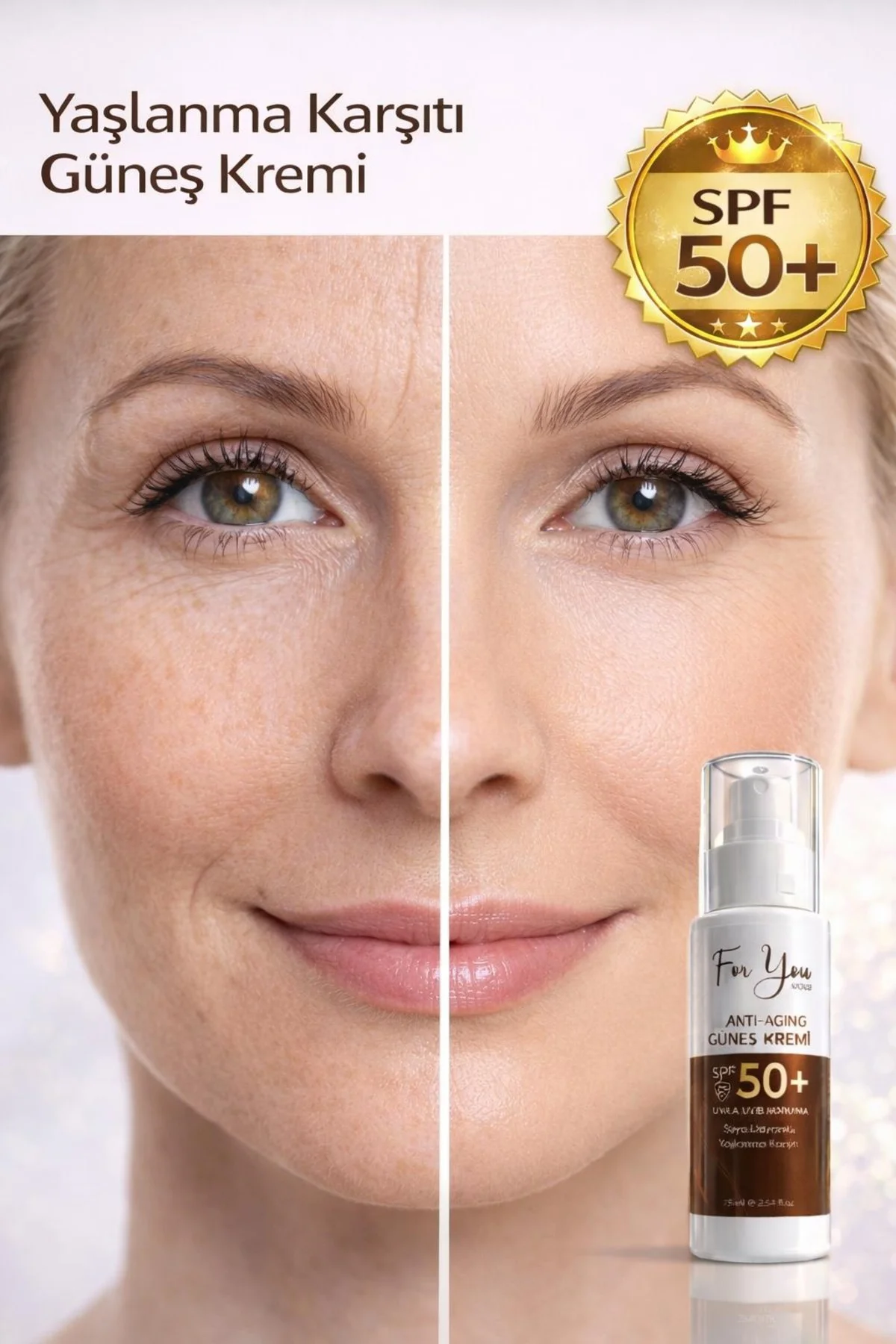 Anti-Aging Yaşlanma & Leke Karşıtı Spf50 Yüz ve Vücut Güneş Kremi