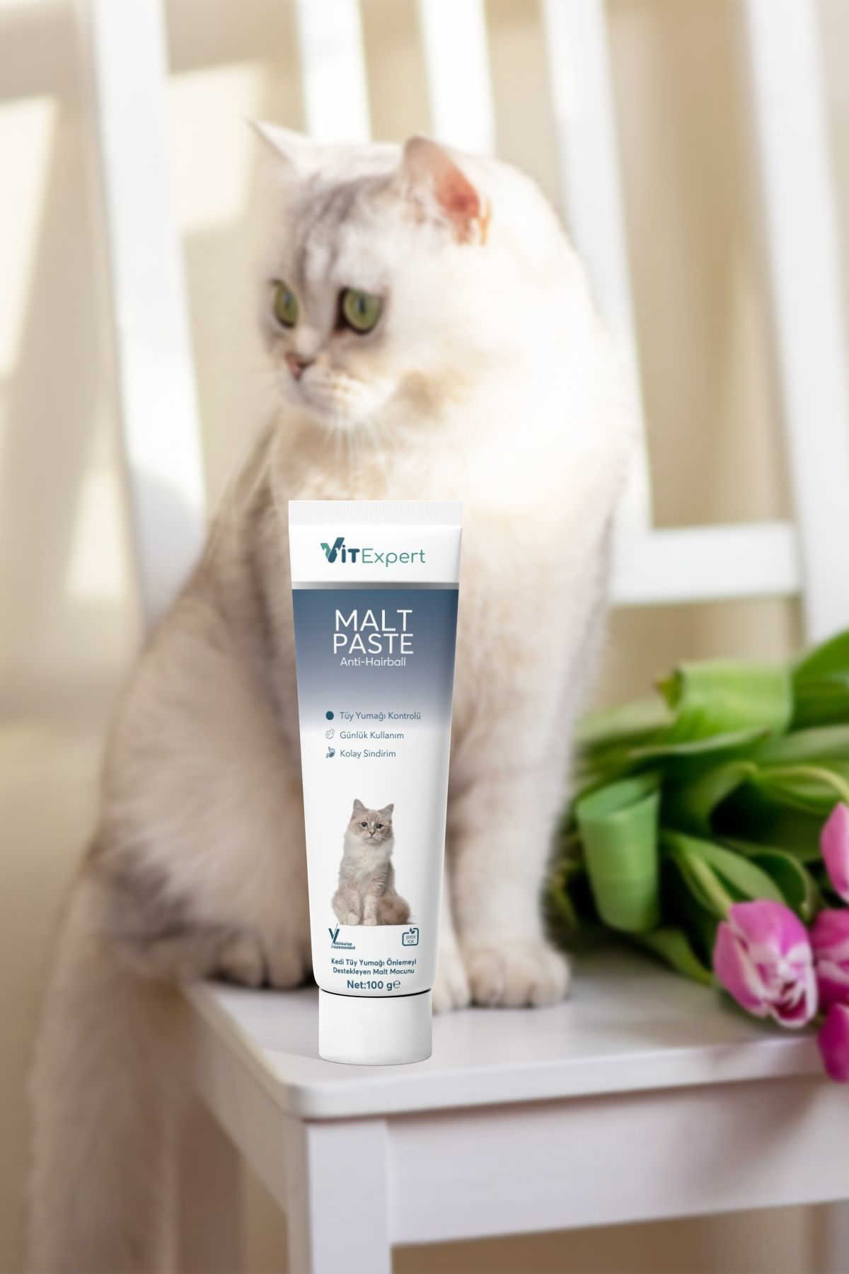 Vitexpert Anti Hairball Kedi Malti Macun Tüm Kediler İçin Tüy Yumaği Önleyi