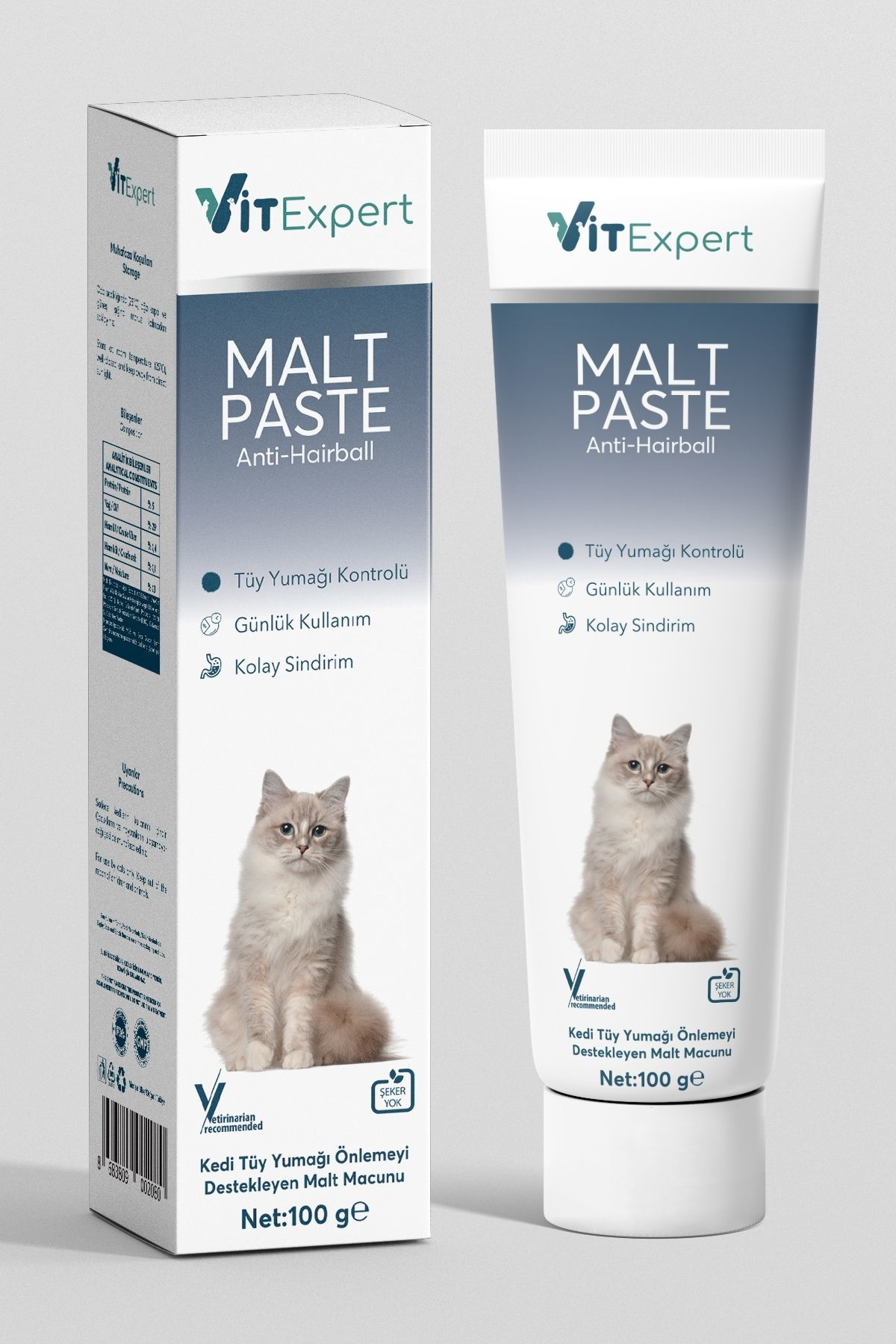 Vitexpert Anti Hairball Kedi Malti Macun Tüm Kediler İçin Tüy Yumaği Önleyi