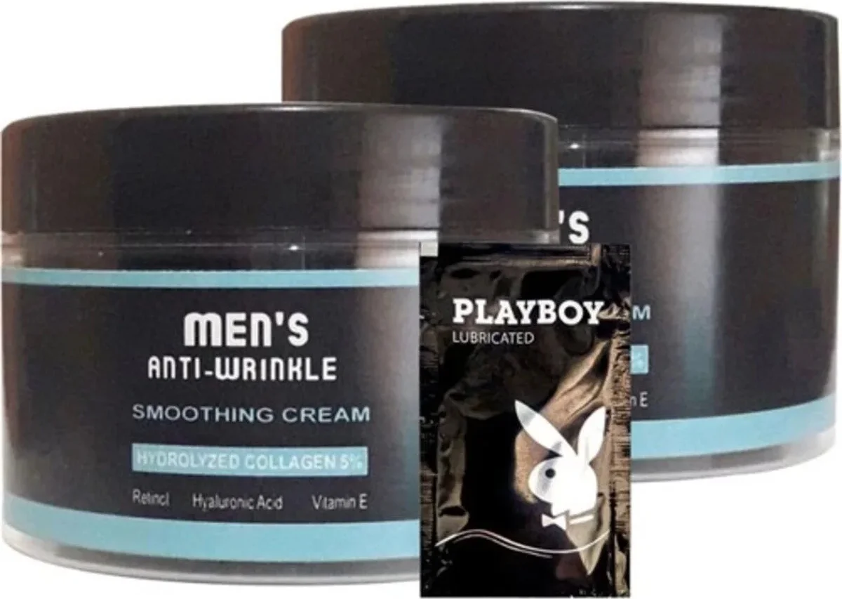 Anti-Kırışıklık Erkek Yüz Cilt Kremi 2'li Paket – Smoothing Cream + Jel, 2x100 ml