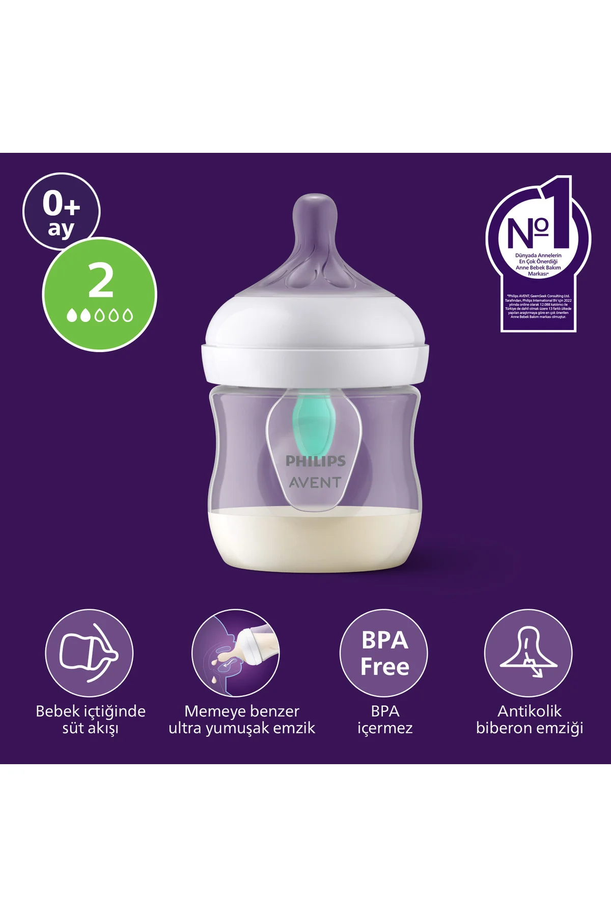 Anti-kolik Biberon 125 ml, 0+ Ay, SCY670/01