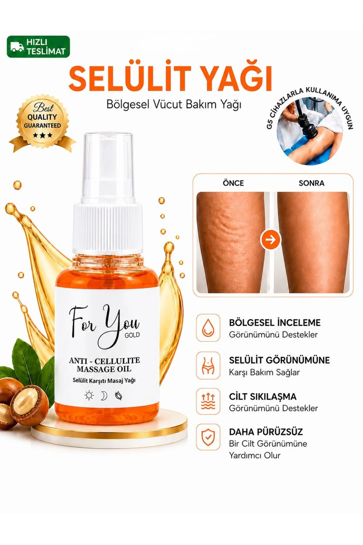 Anti Selülit Vücut Bakım Yağı – Selülit Karşıtı Masaj Yağı (antis