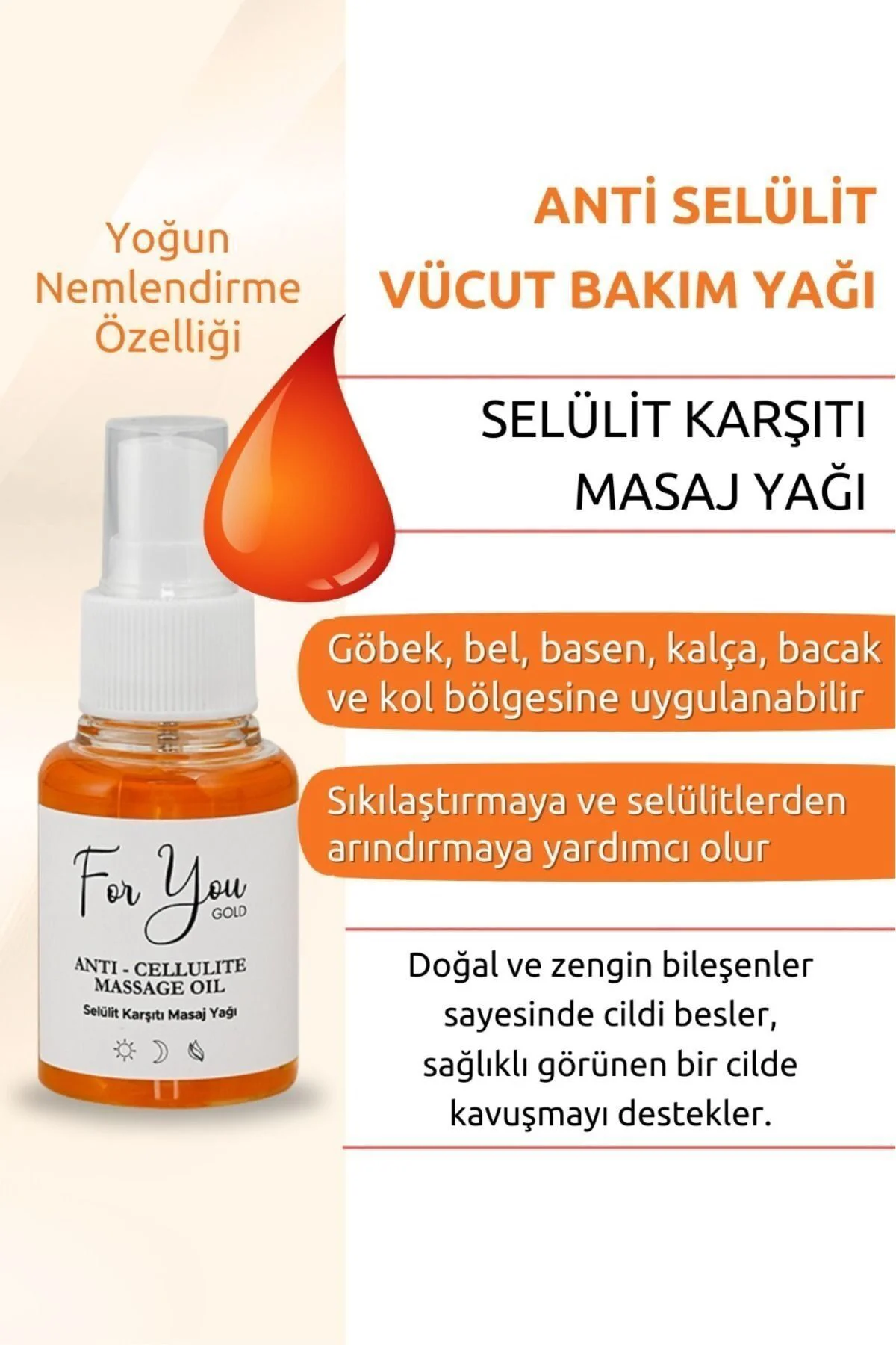 Anti Selülit Vücut Bakım Yağı – Selülit Karşıtı Masaj Yağı (antis