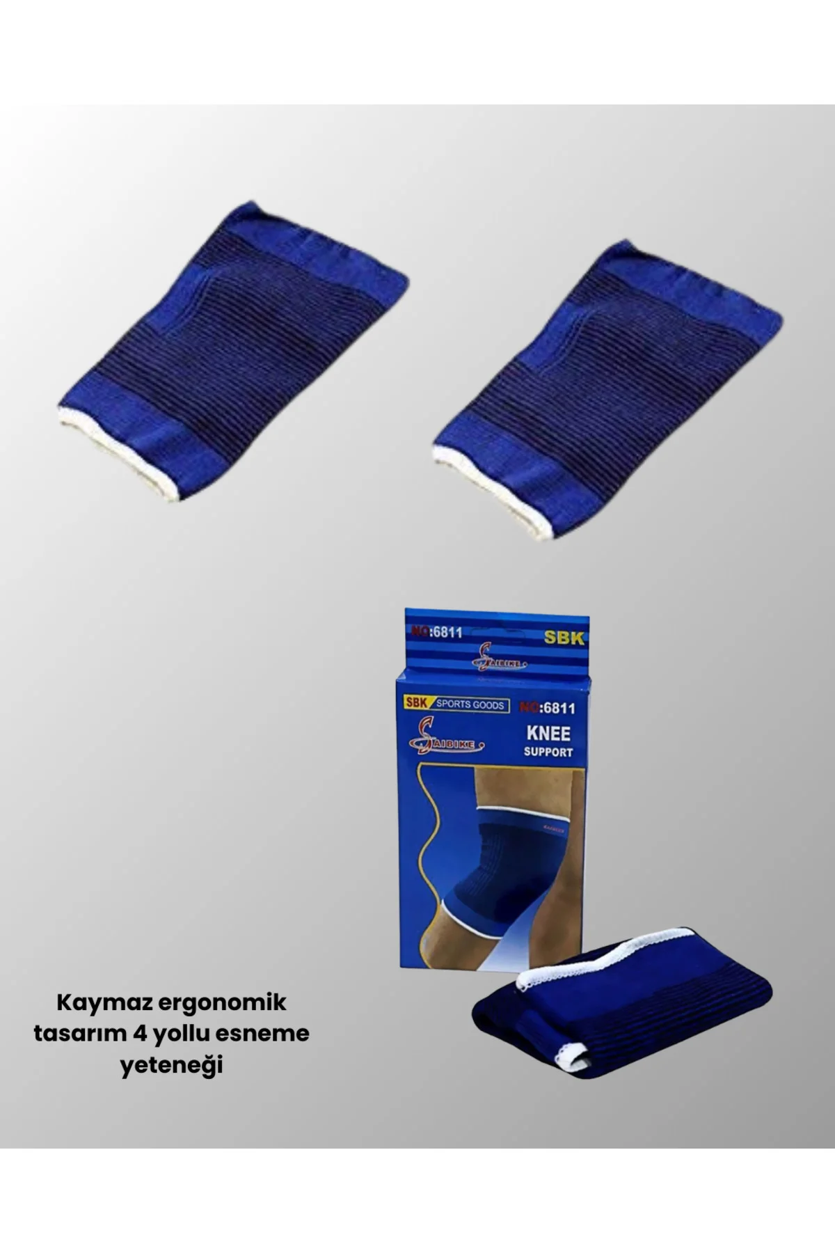 Anti-Slip Diz Bandajı Sporcu Desteklikli Koruyucu Model