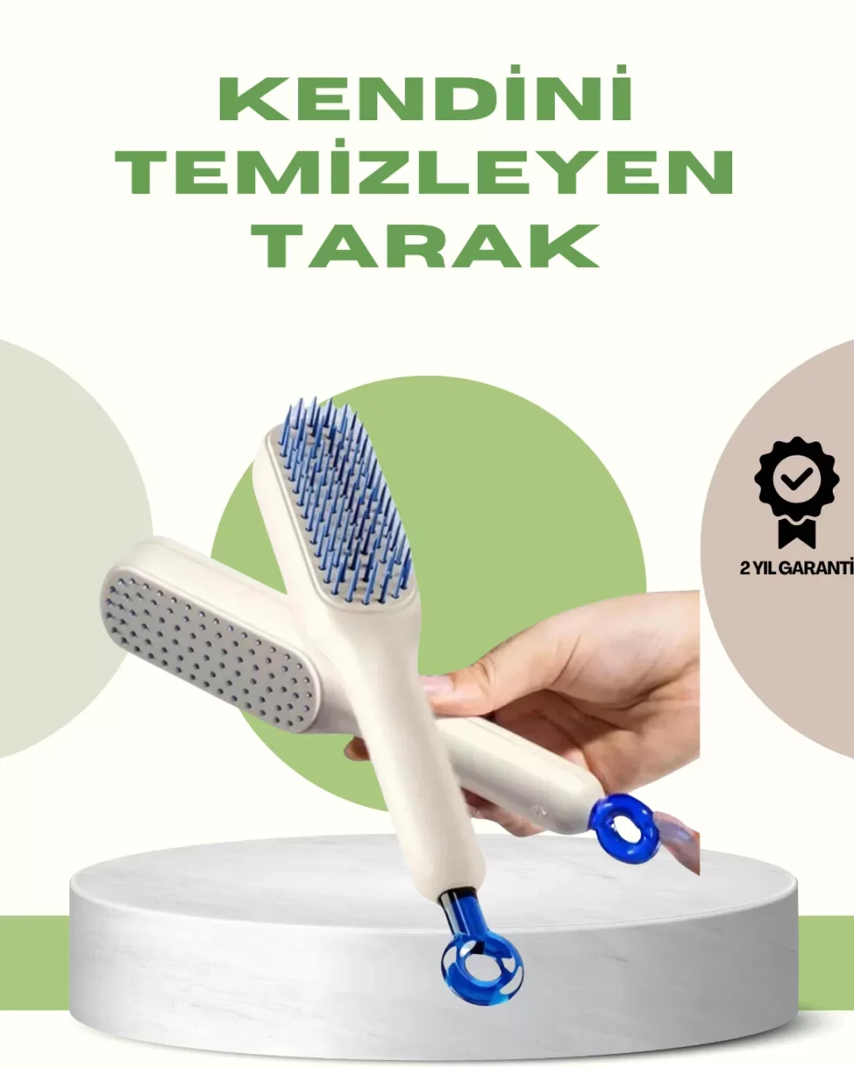 Anti-Statik Saç Tarağı – Kolay Temizlenebilir, Silikon Masaj Uçlu, Kompakt Boyut - Lisinya