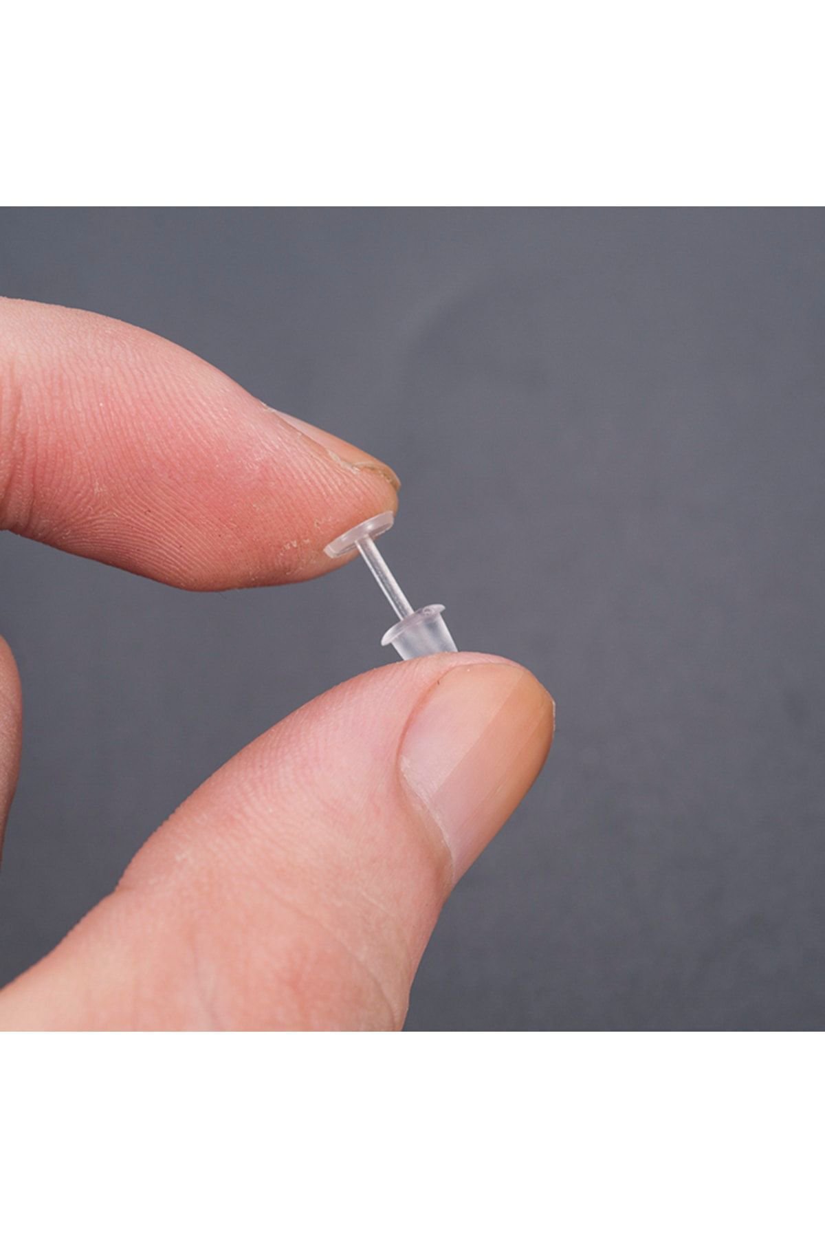 Antialerjik Görünmez Şeffaf Bioplast Silikon Iki Çift Küpe