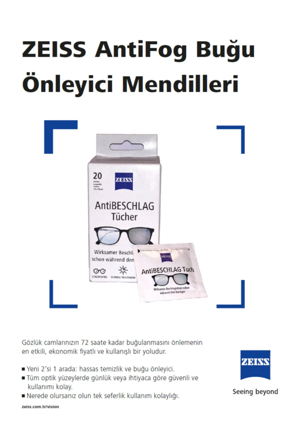 Antifog Buğu Önleyici Mendil