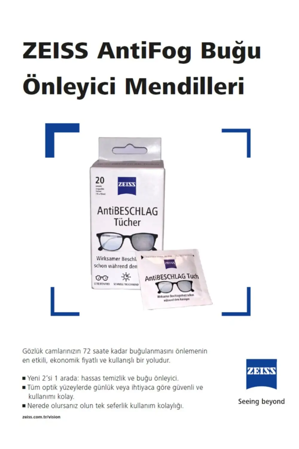 Antifog Buğu Önleyici Mendil