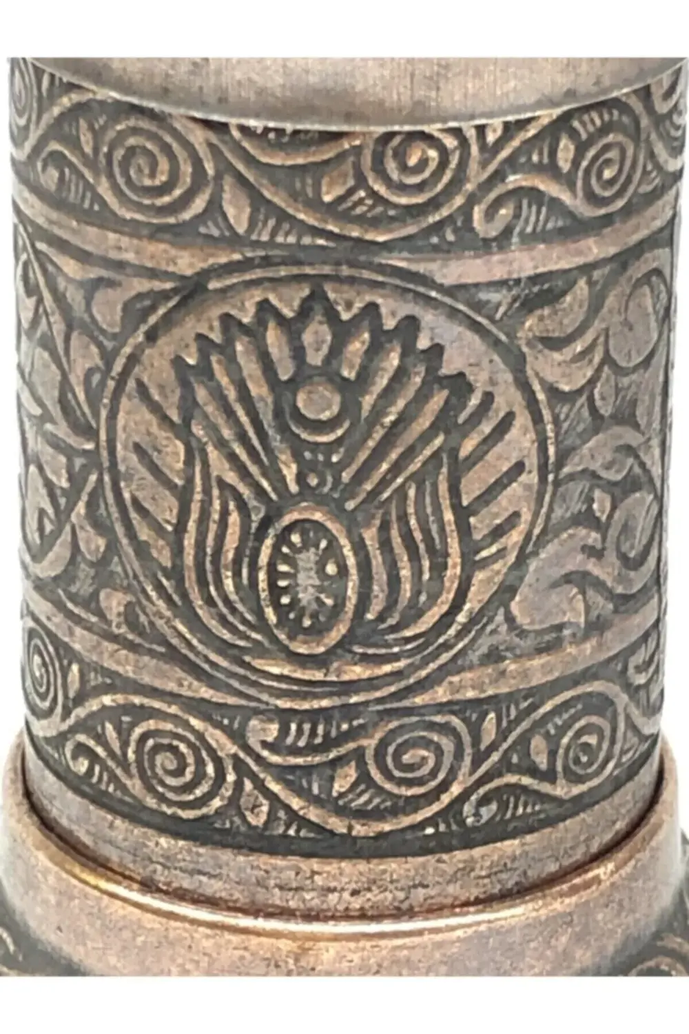 Antik Bakır Renkli Dekor Osmanlı Tarzı Metal Döküm El Yapımı Kara