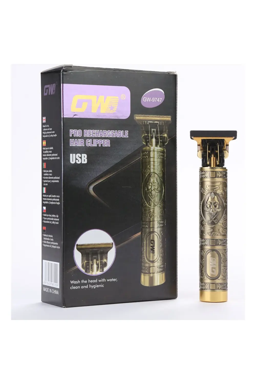 Antik Sarı Renkli 190 Gram Pratik Metal Saç Sakal Ense Profesyone