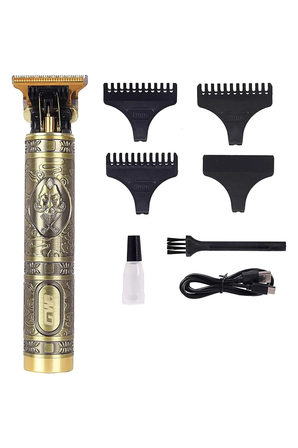 Antik Sarı Renkli 190 Gram Pratik Metal Saç Sakal Ense Profesyone