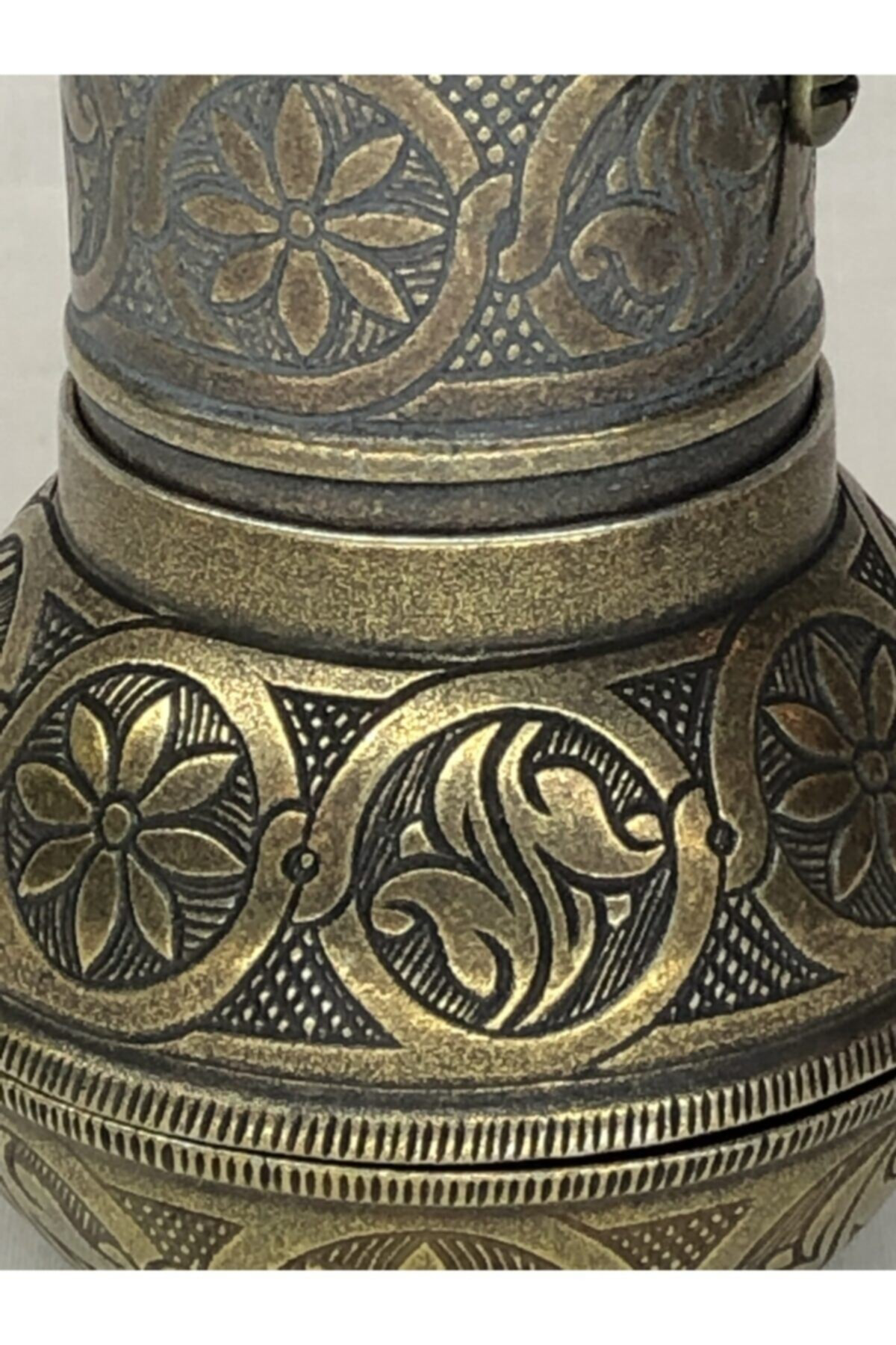 Antik Yeşil Kahve Öğütücü Osmanlı Eskitme Sitili Büyük Boy Karabi