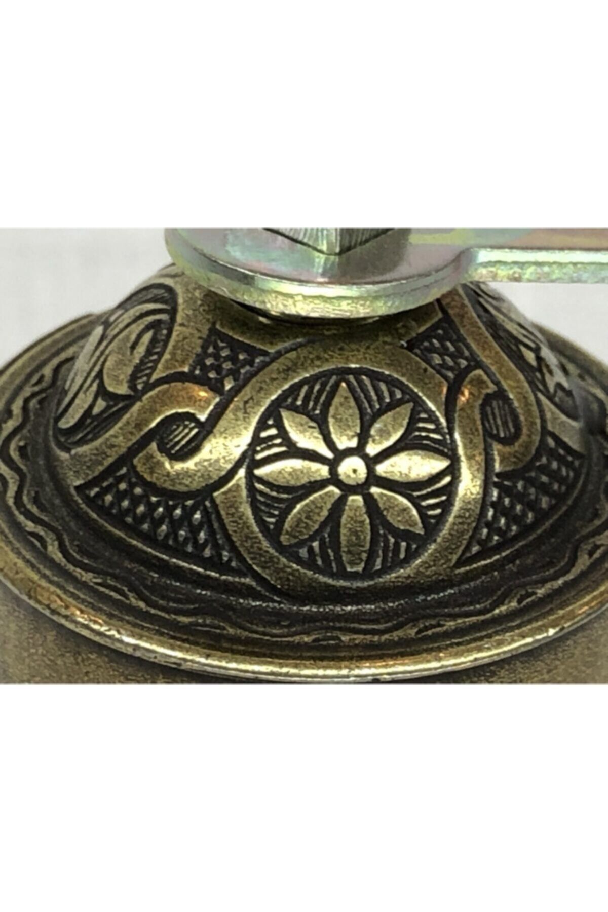 Antik Yeşil Kahve Öğütücü Osmanlı Eskitme Sitili Büyük Boy Karabi