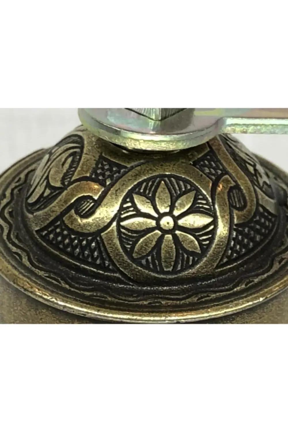 Antik Yeşil Kahve Öğütücü Osmanlı Eskitme Sitili Büyük Boy Karabi