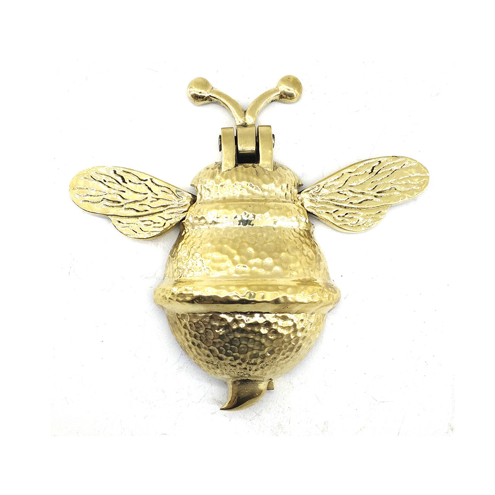 Antika Tarz Dekoratif Pirinç Arı Kapı Tokmağı, Taktak - Büyük, 16