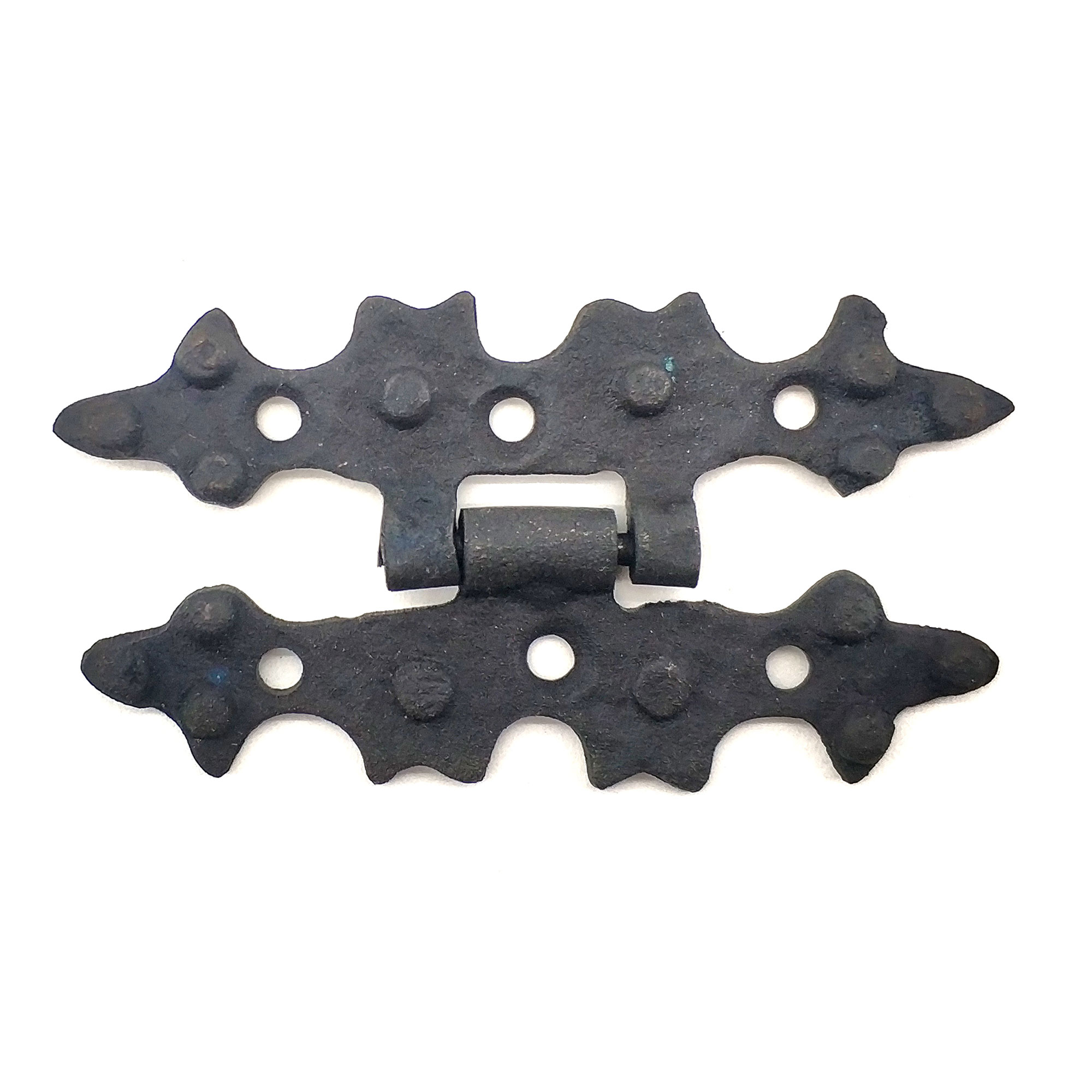 Antika Tarz Dekoratif Pirinç Yıldız Menteşe - 84x44 mm, Oksit Tdr