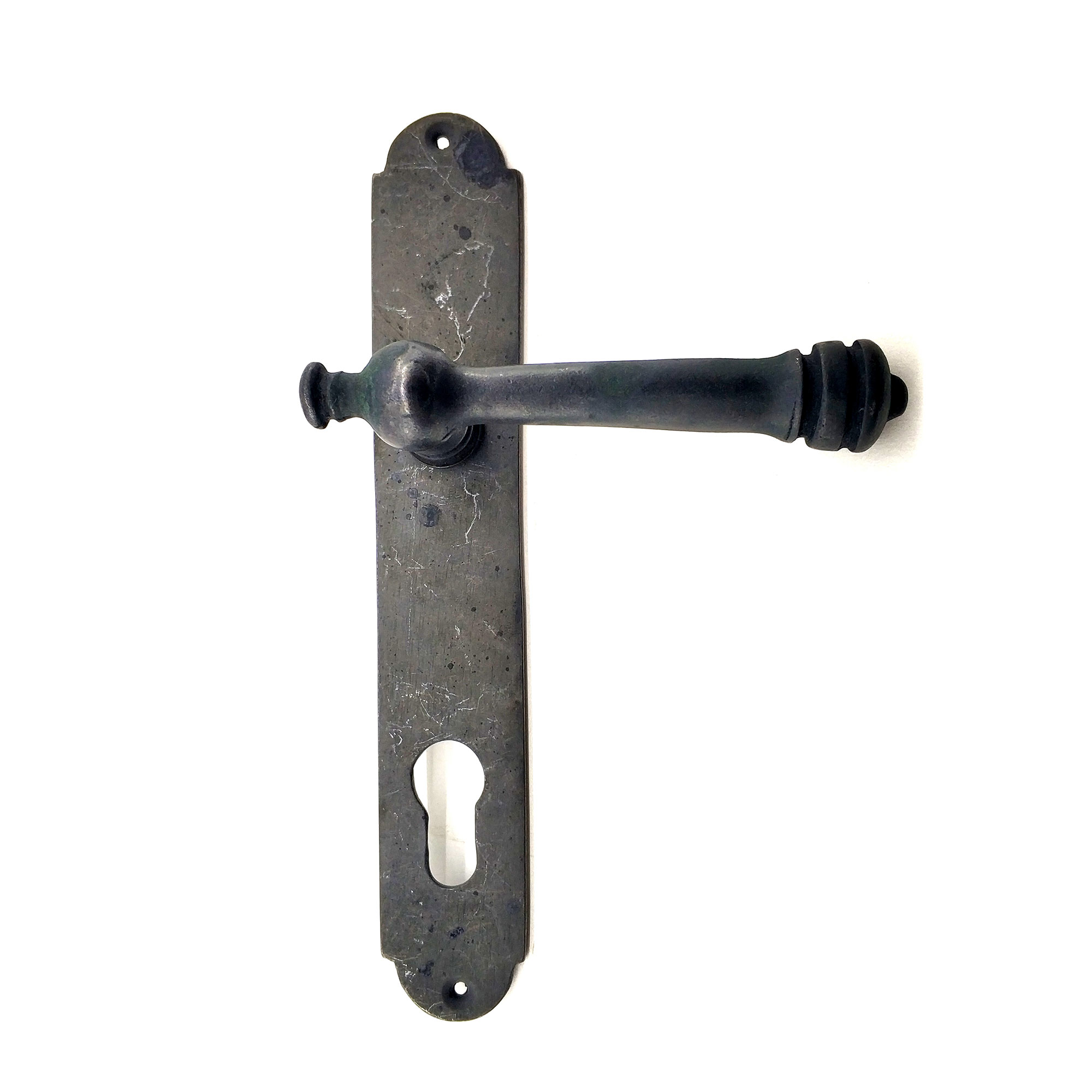 Antika Tarz Dekoratif Pirinç Taşra Yale Kapı Kolu - 220x35 mm, Ok