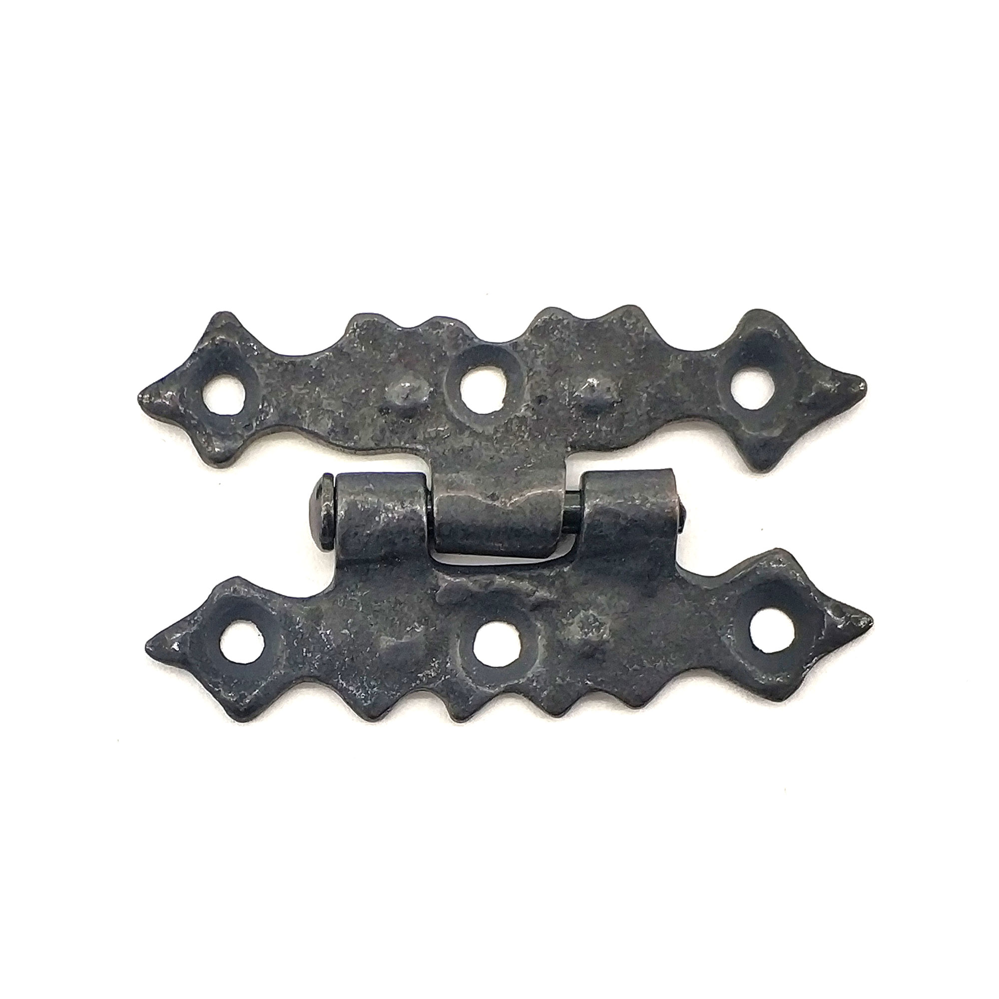 Antika Tarz Dekoratif Pirinç Yıldız Menteşe - 63x36 mm, Oksit Tdr