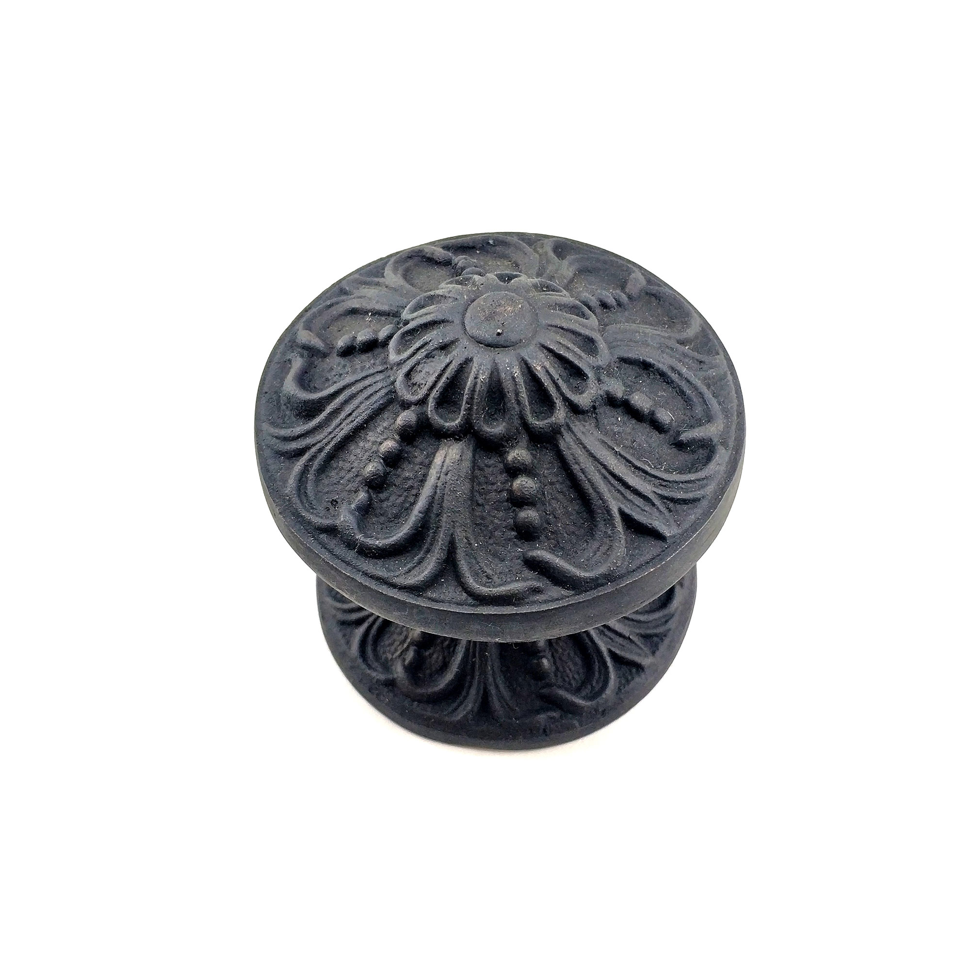 Antika Tarz Dekoratif Pirinç Çiçekli Kapı Tokmağı - 80 mm Çap, Ok