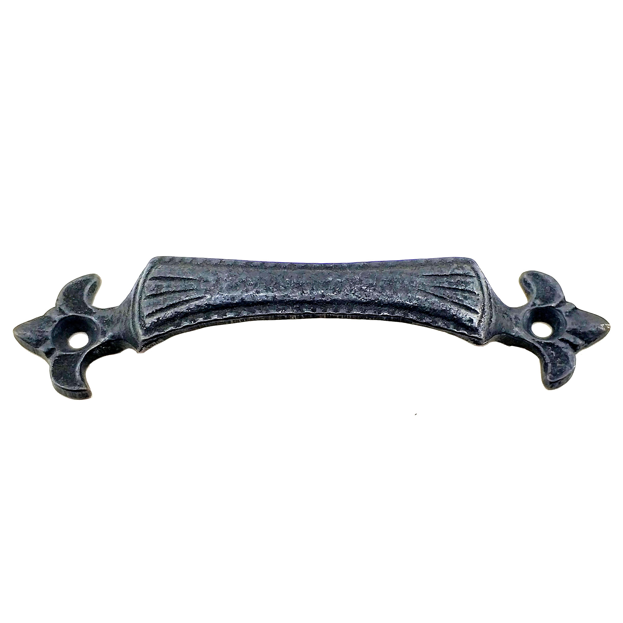 Antika Tarz Dekoratif Pirinç Lale Mobilya Kulbu - 27x115 mm, Oksi