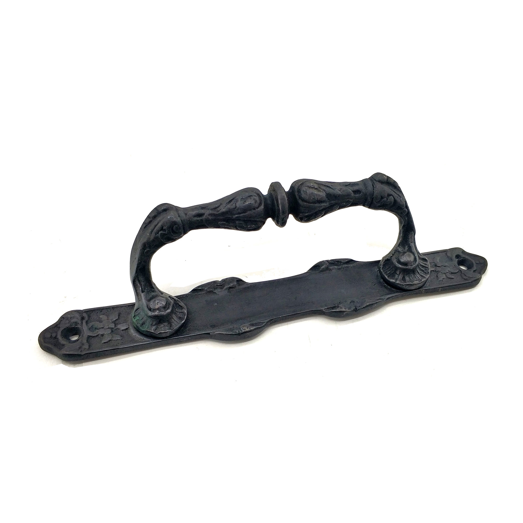 Antika Tarz Dekoratif Pirinç Dar Yan Çekme Kapı Kolu - 225x37 mm,