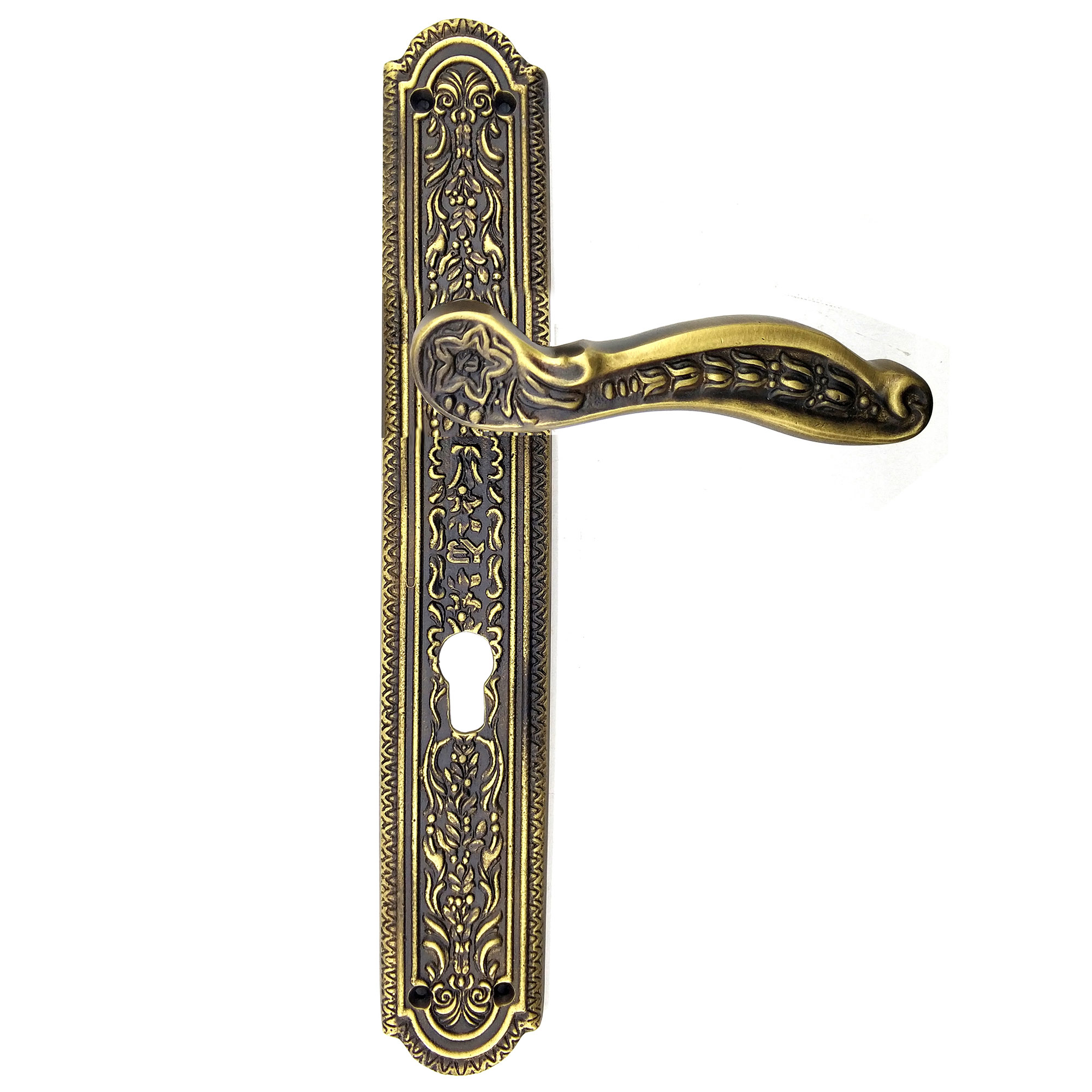 Antika Tarz Dekoratif Pirinç Ulu Model Desenli Oda Kapı Kolu - 35