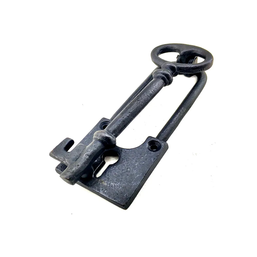 Antika Tarz Dekoratif Pirinç Anahtar Kapı Tokmağı, Taktak - 170x6