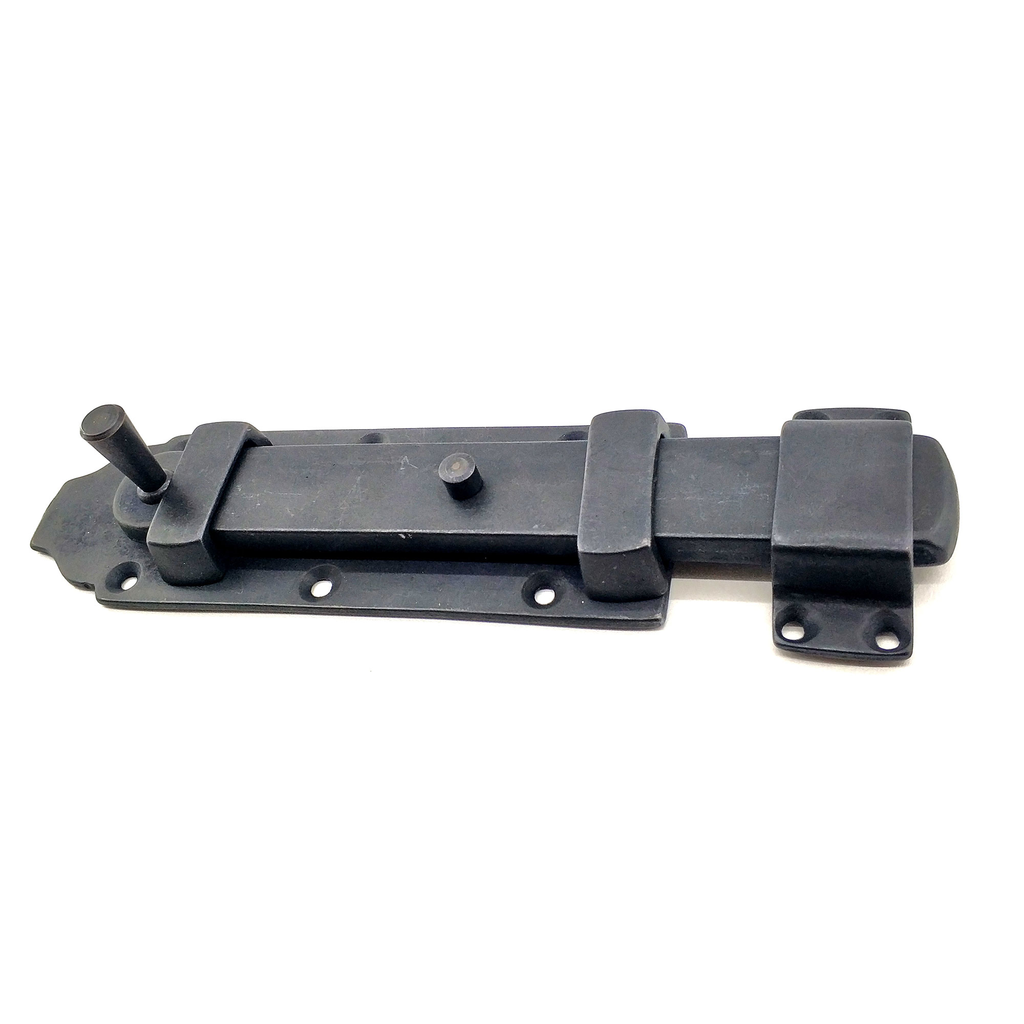 Antika Tarz Dekoratif Pirinç Yassı Kapı Sürgüsü - 55x215 mm, Oksi
