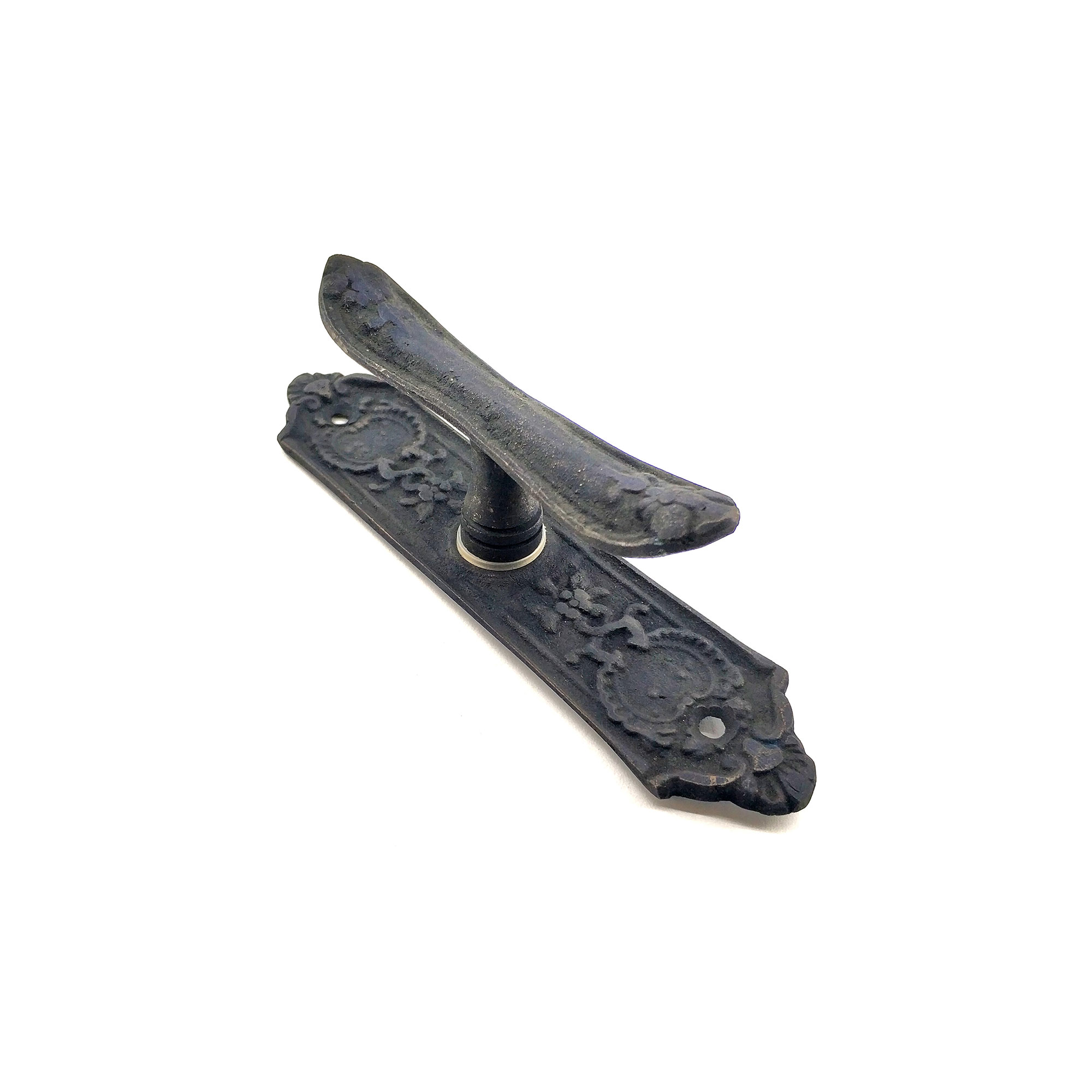 Antika Tarz Dekoratif Pirinç Çiçekli Pencere Kolu - 165x38 mm, Ok Antika Tarz Dekoratif Pirinç Çiçekli Pencere Kolu - 165x38 mm, Ok