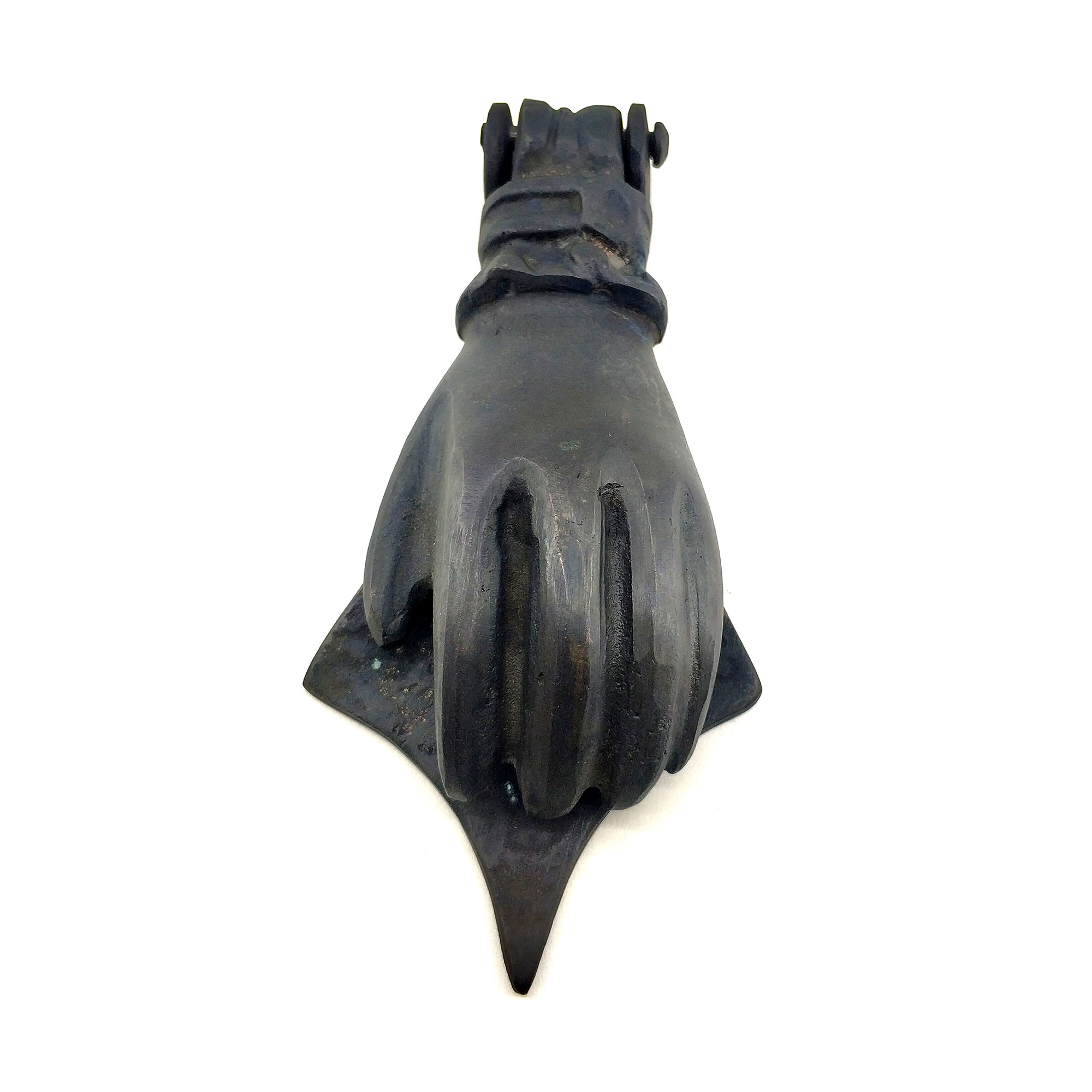 Antika Tarz Dekoratif Pirinç El Kapı Tokmağı, Taktak - 167x75 mm,