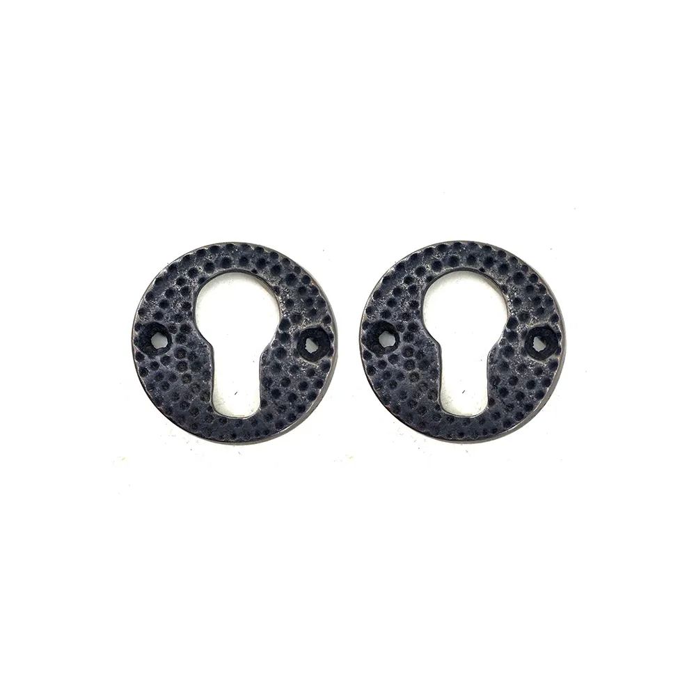 Antika Tarz Dekoratif Pirinç Oda Kilit Rozeti - 49mm, Oksit