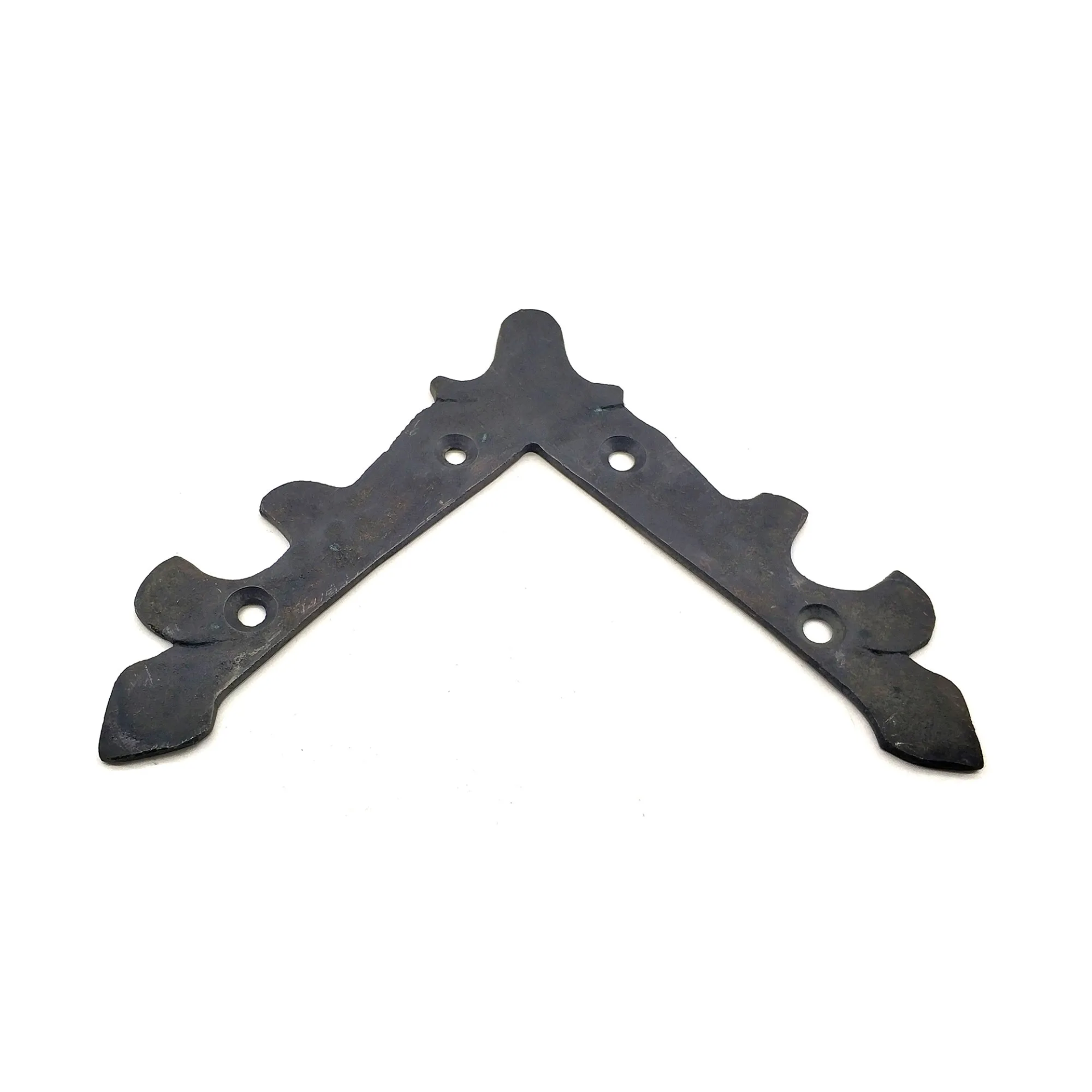 Antika Tarz Dekoratif Pirinç Lale Köşe Gönye - Üst, 133x133 Mm, O