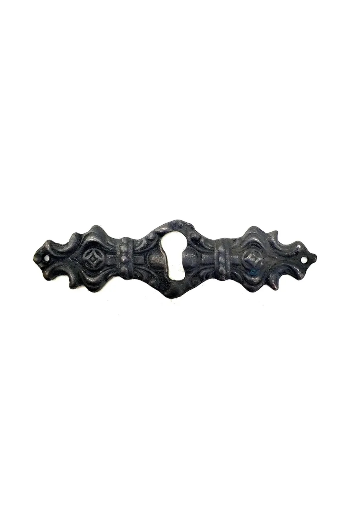 Antika Tarz Dekoratif Pirinç Anahtar Ağızlığı - 28X104Mm, Oksit Antika Tarz Dekoratif Pirinç Anahtar Ağızlığı - 28X104Mm, Oksit