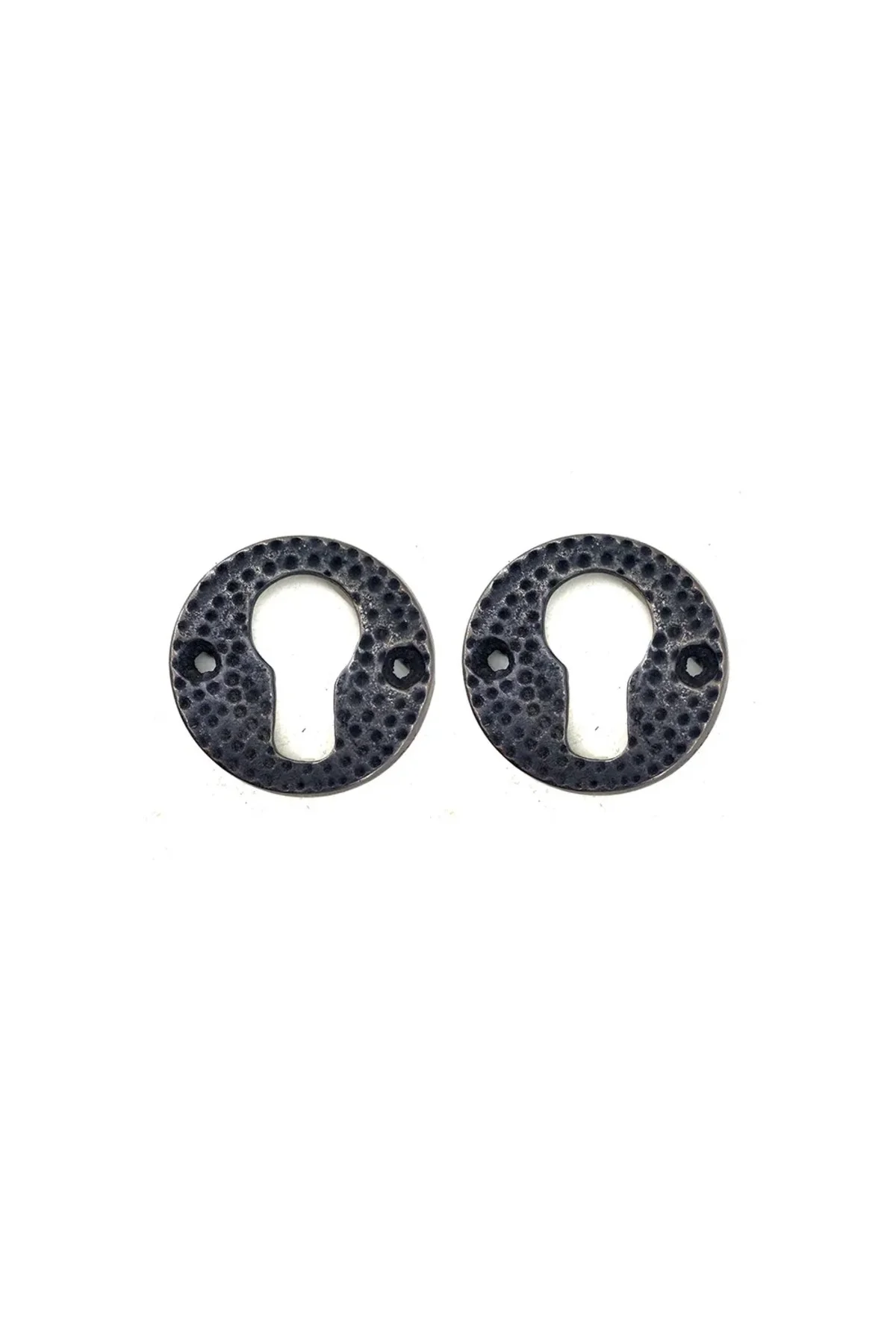 Antika Tarz Dekoratif Pirinç Oda Kilit Rozeti - 49mm, Oksit
