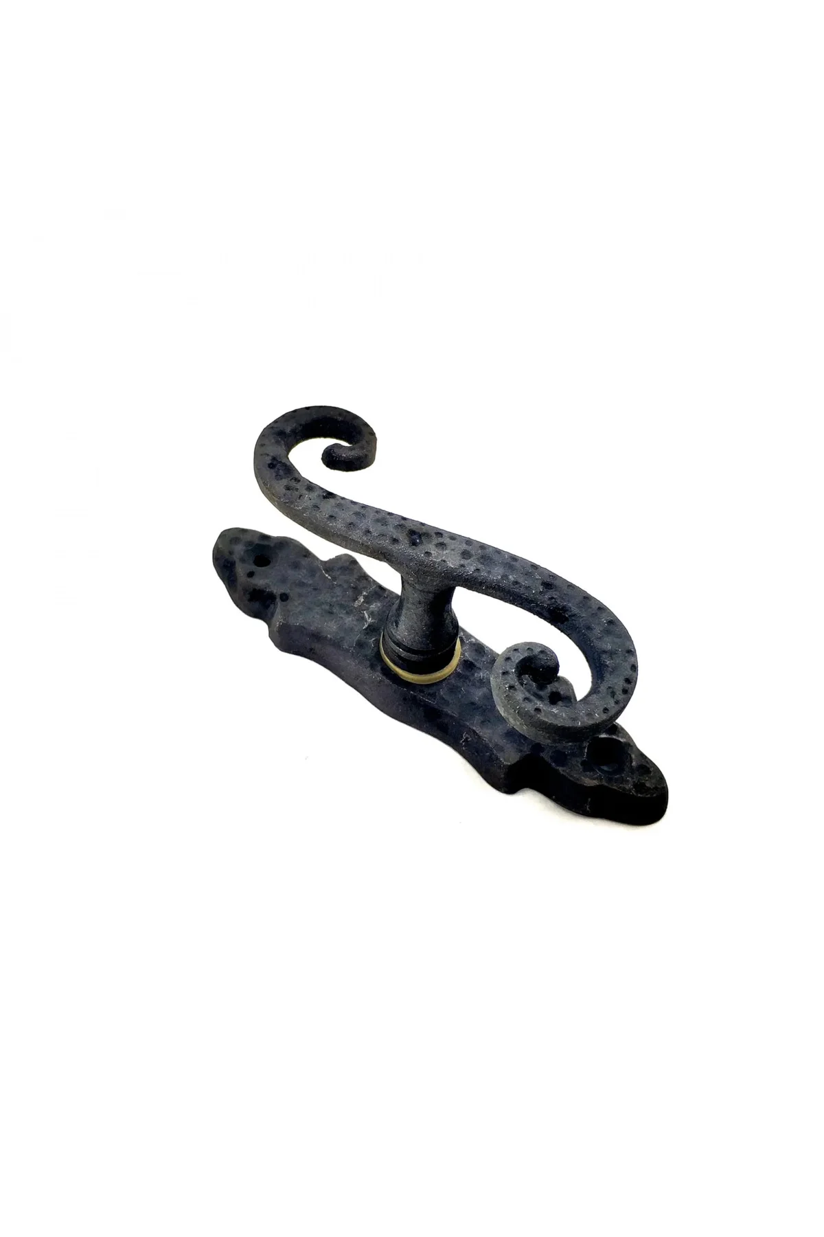 Antika Tarz Dekoratif Pirinç Kıvrık Pencere Kolu - 130x33 Mm, Oks