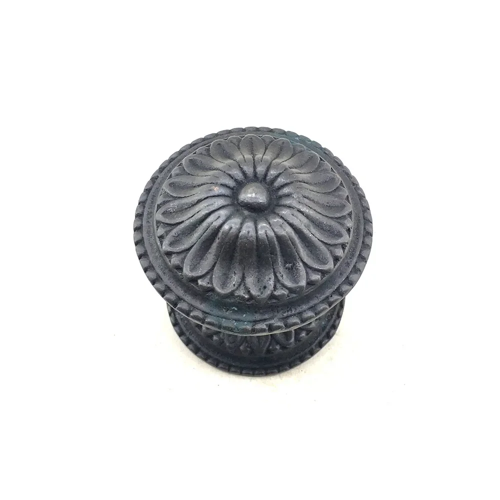 Antika Tarz Dekoratif Pirinç  Kapı Babası - 73mm, Oksit