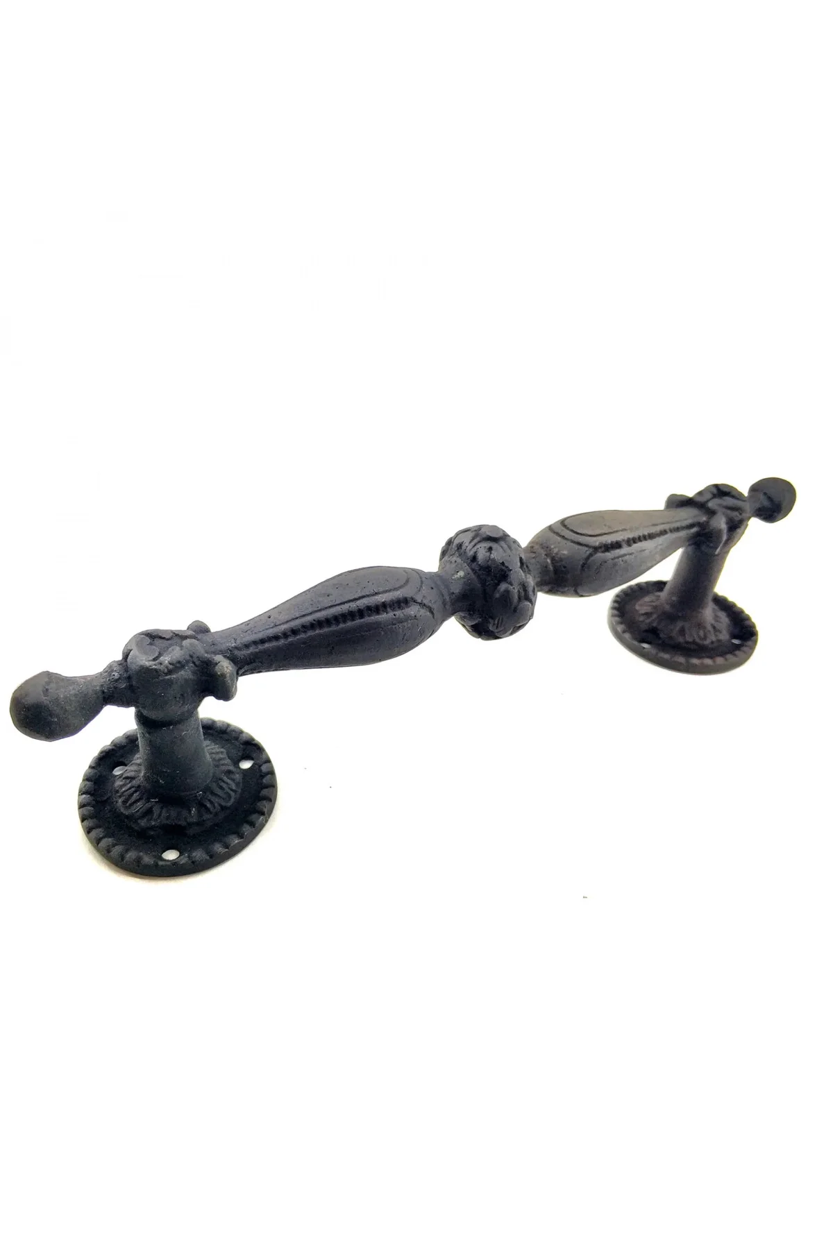 Antika Tarz Dekoratif Pirinç Sütun Çekme Kapı Kolu - 219x49 Mm, O