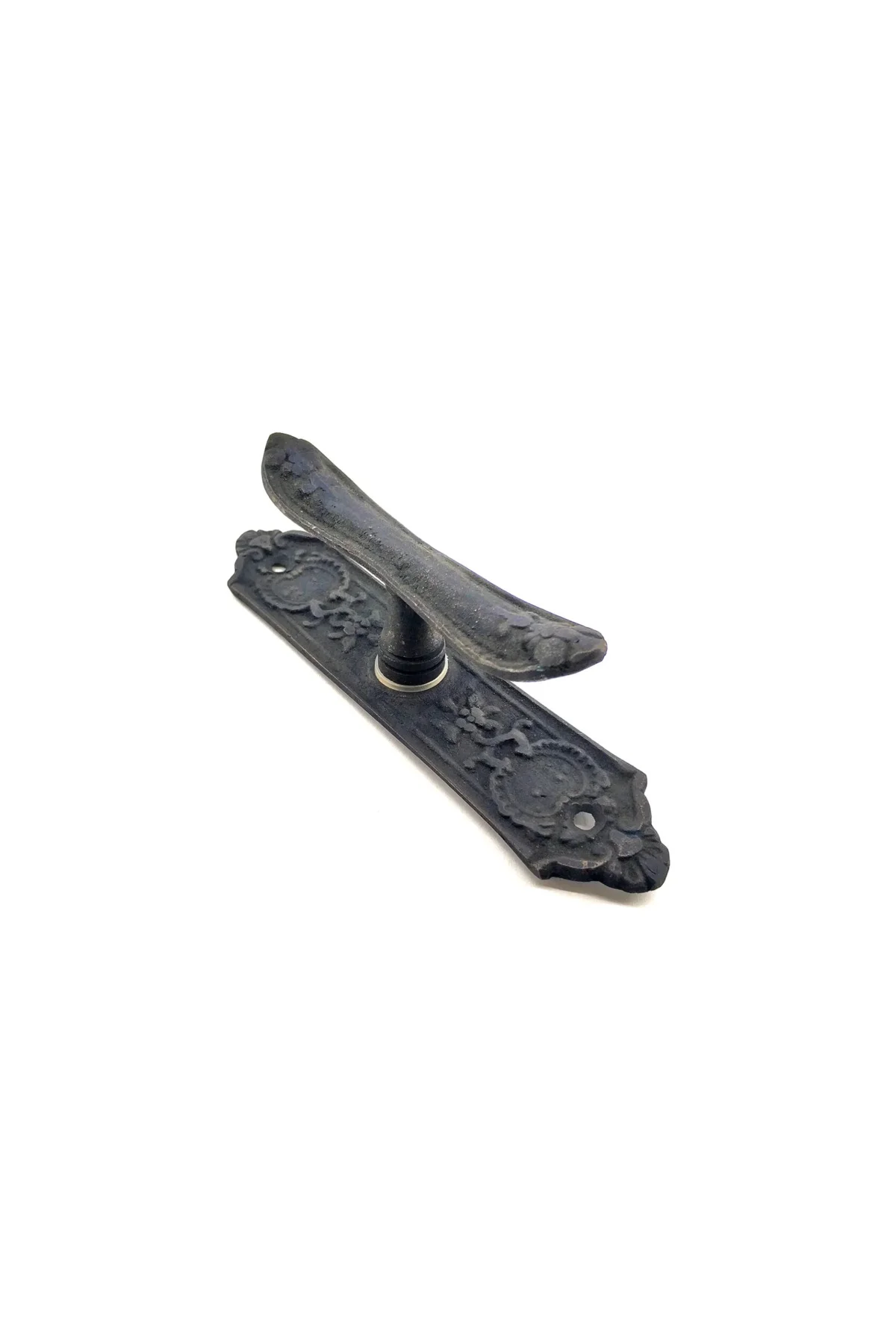 Antika Tarz Dekoratif Pirinç Çiçekli Pencere Kolu - 165X38 Mm, Oksit Antika Tarz Dekoratif Pirinç Çiçekli Pencere Kolu - 165X38 Mm, Oksit