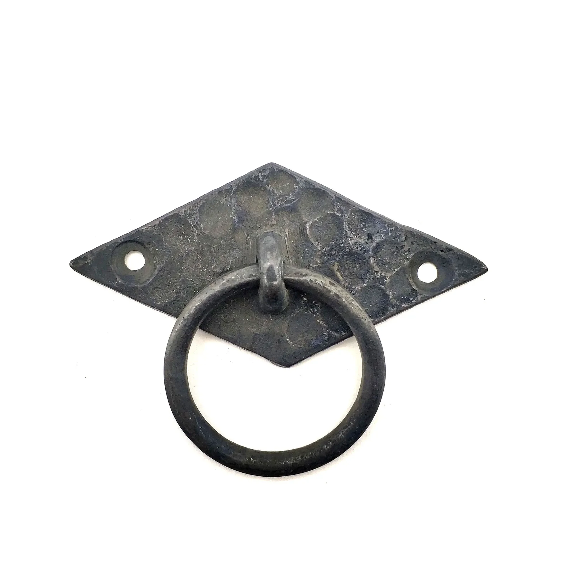 Antika Tarz Dekoratif Pirinç Yan Bakla Kapı Kulbu - 41x82 mm, Oksit