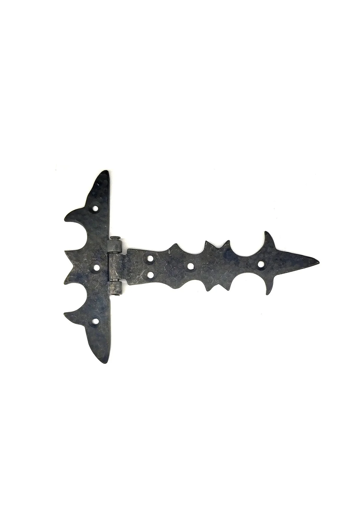 Antika Tarz Dekoratif Pirinç Kuyruklu Lale Menteşe - 147x193 mm, Oksit - Görsel 2