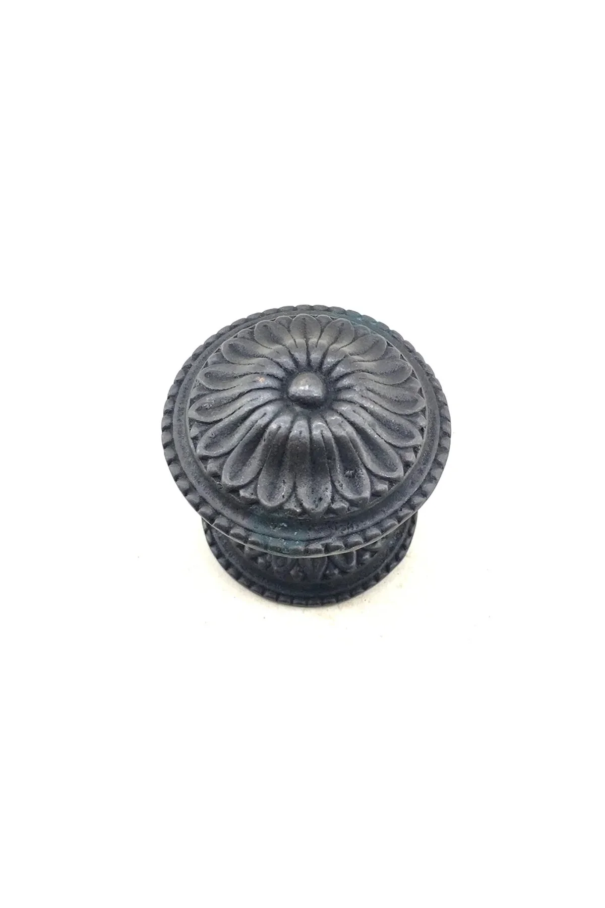 Antika Tarz Dekoratif Pirinç Papatya Kapı Babası - 73Mm, Oksit Antika Tarz Dekoratif Pirinç Papatya Kapı Babası - 73Mm, Oksit